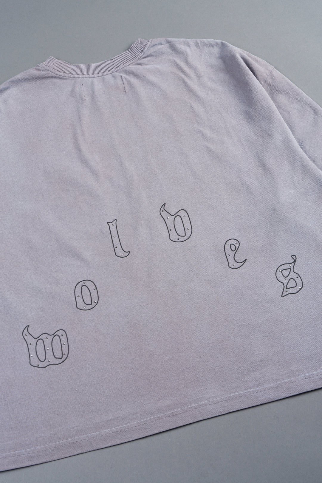 Our Crest Grunge Paul Box Cut Pocket Tee In Pale Gray Super Sun Fade