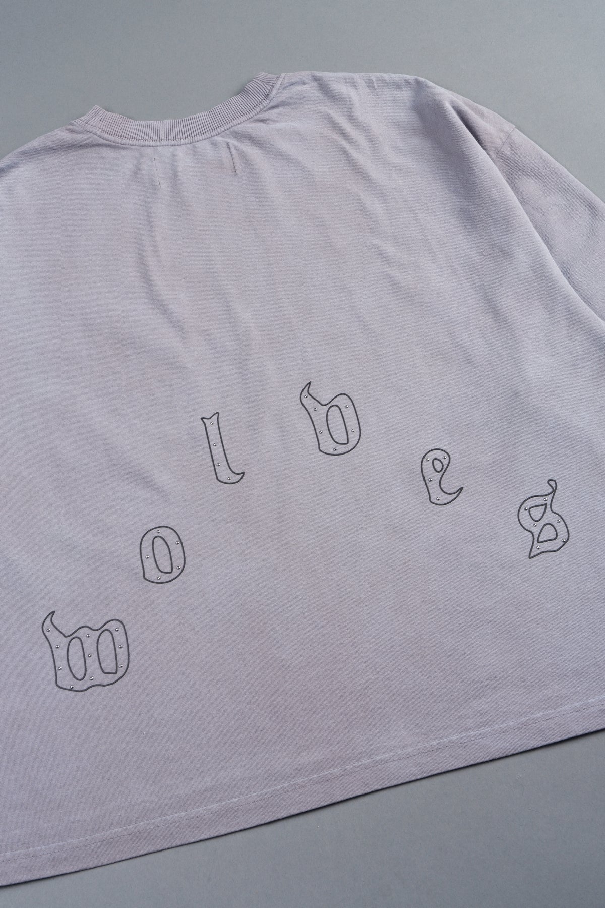 Our Crest Grunge Paul Box Cut Pocket Tee In Pale Gray Super Sun Fade