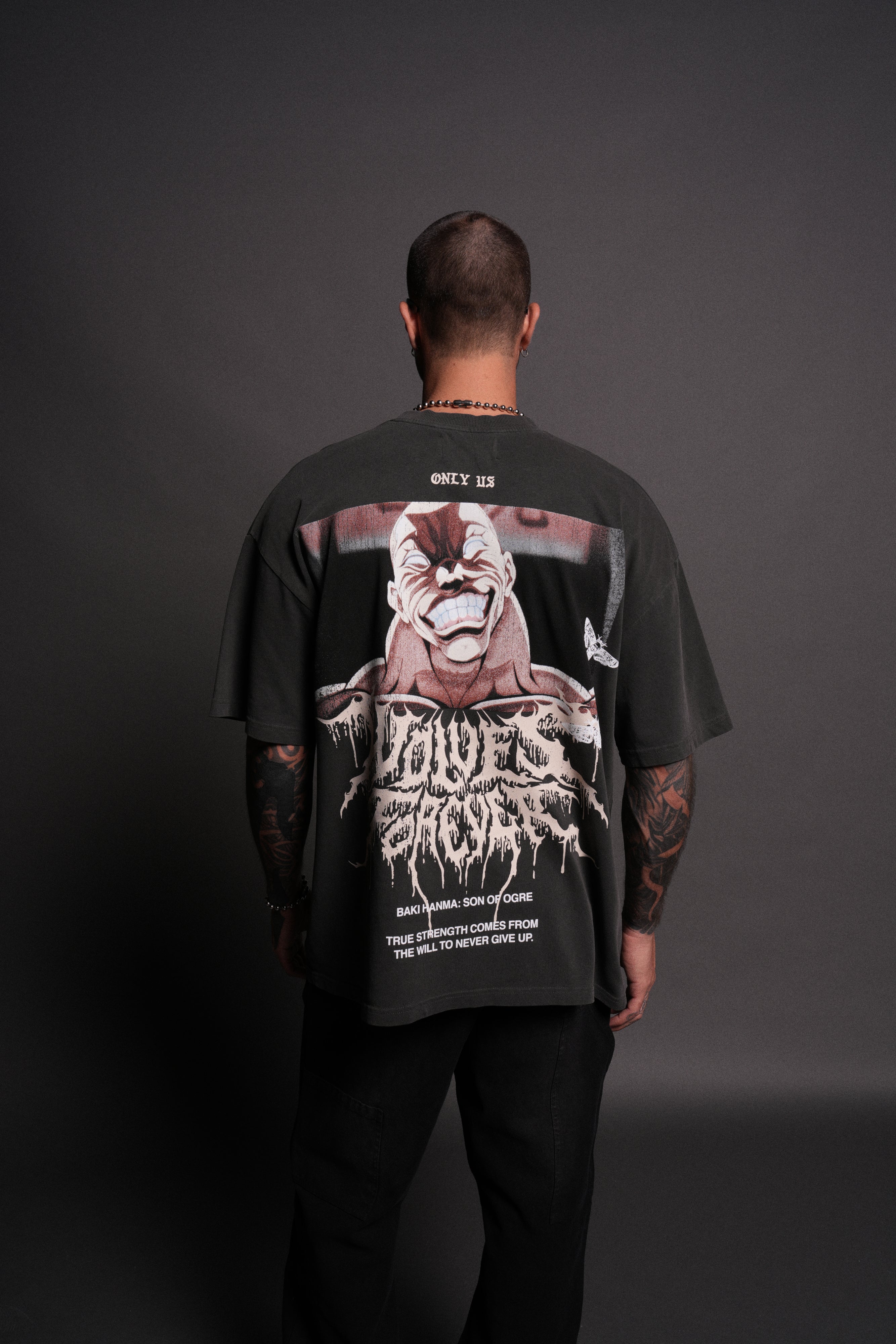 Jack Hammer "Premium" Oversized Tee in Wolf Gray