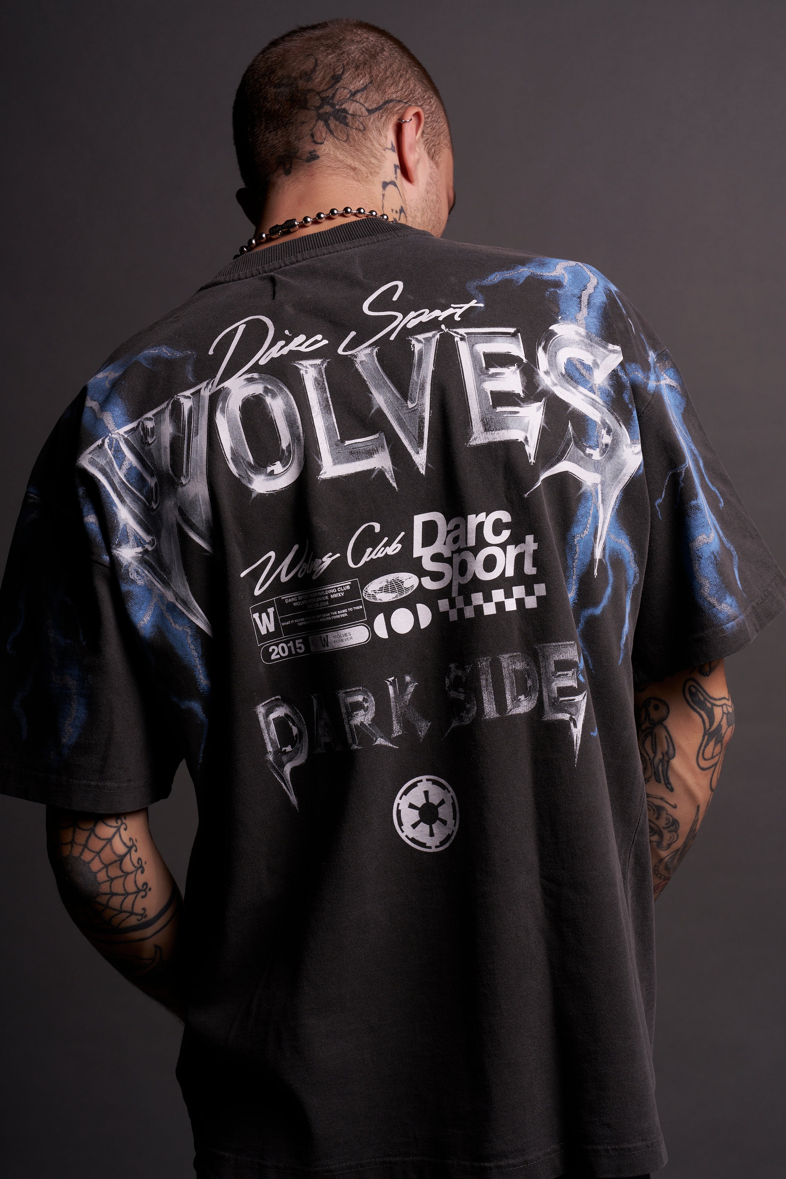 Ride The Lightning "Grunge" Tee in Wolf Gray