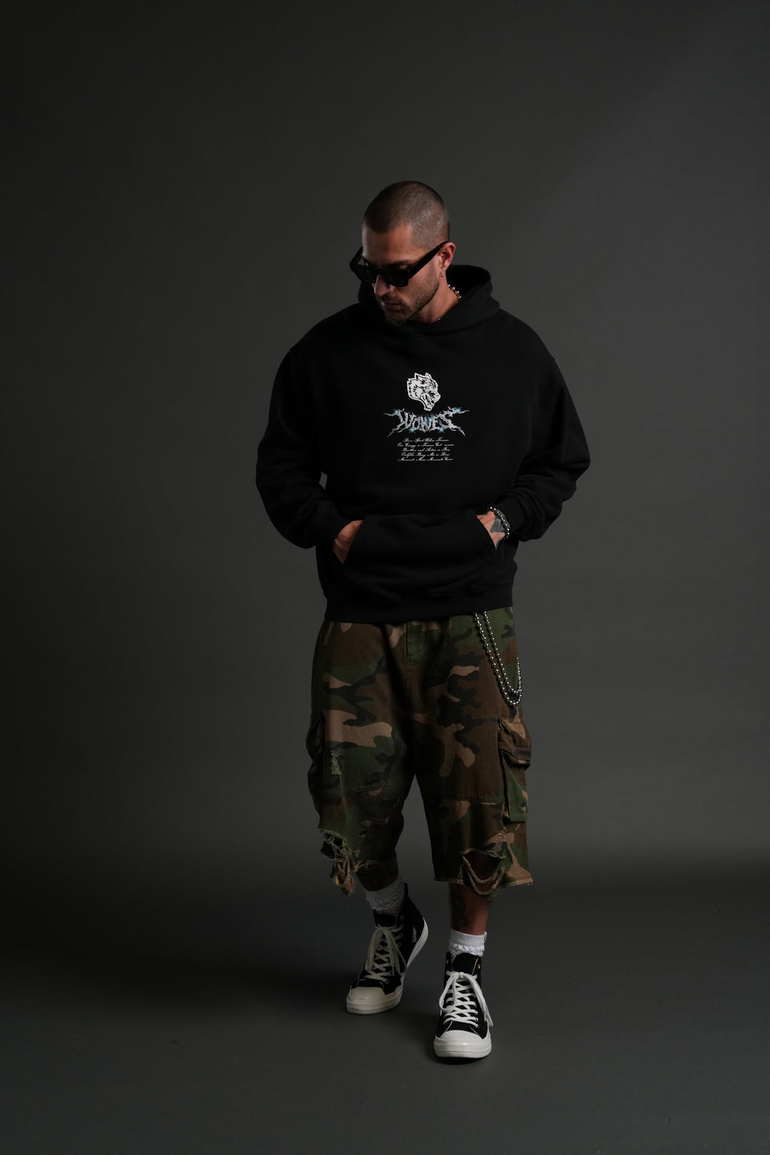 Iron Moth "Pierce" Hoodie in Black