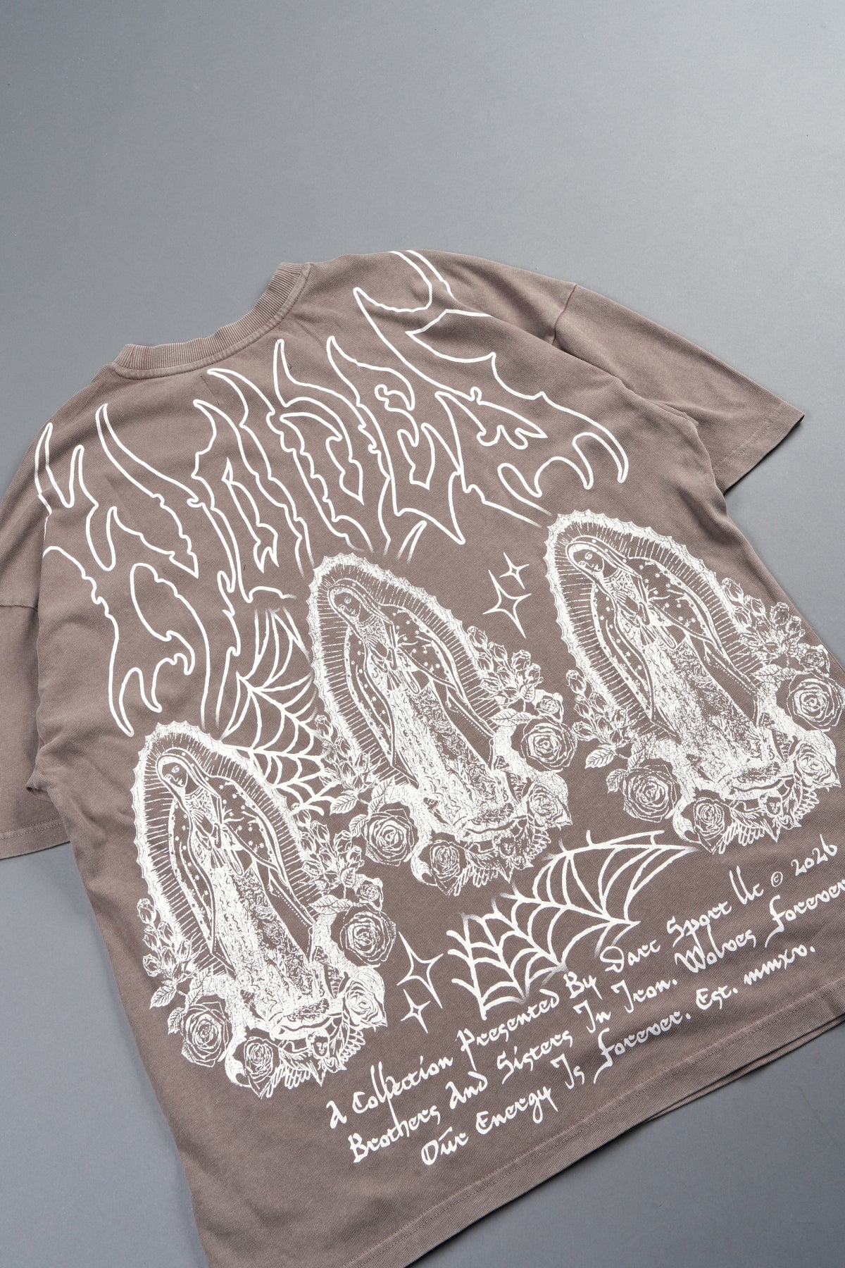 Her Prayer Premium Tee Oversized In Mojave Brown