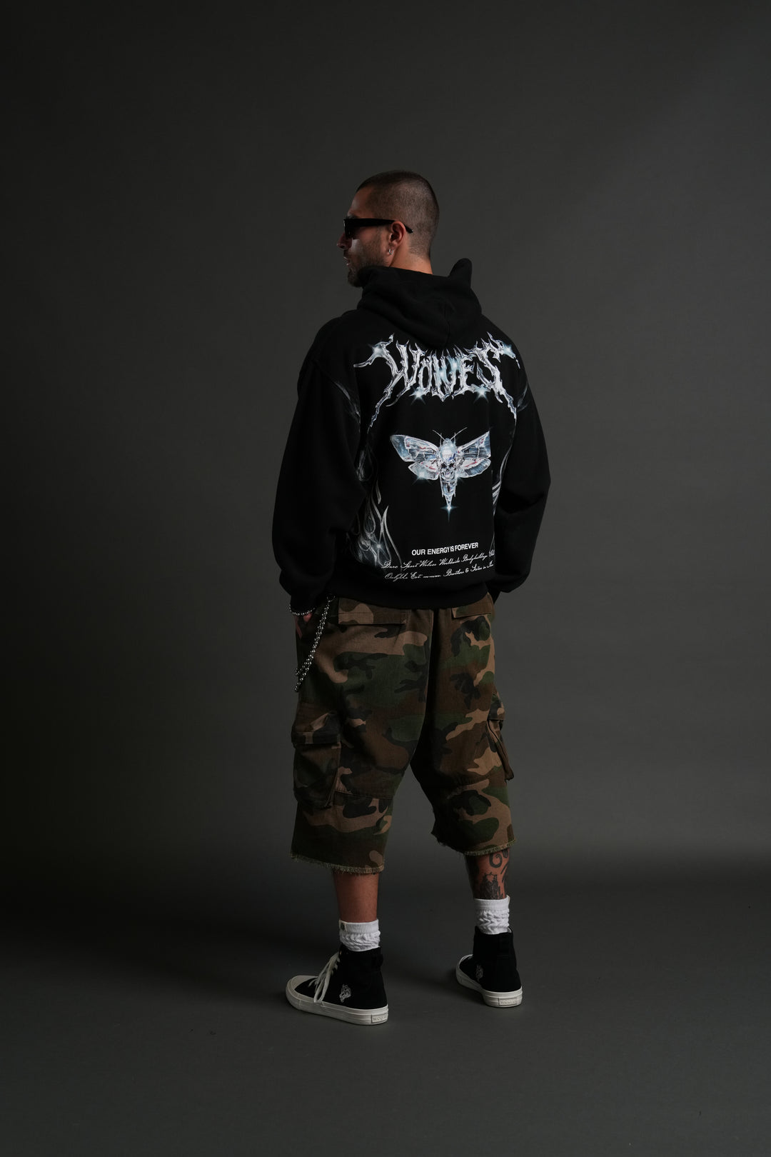 Iron Moth "Pierce" Hoodie in Black