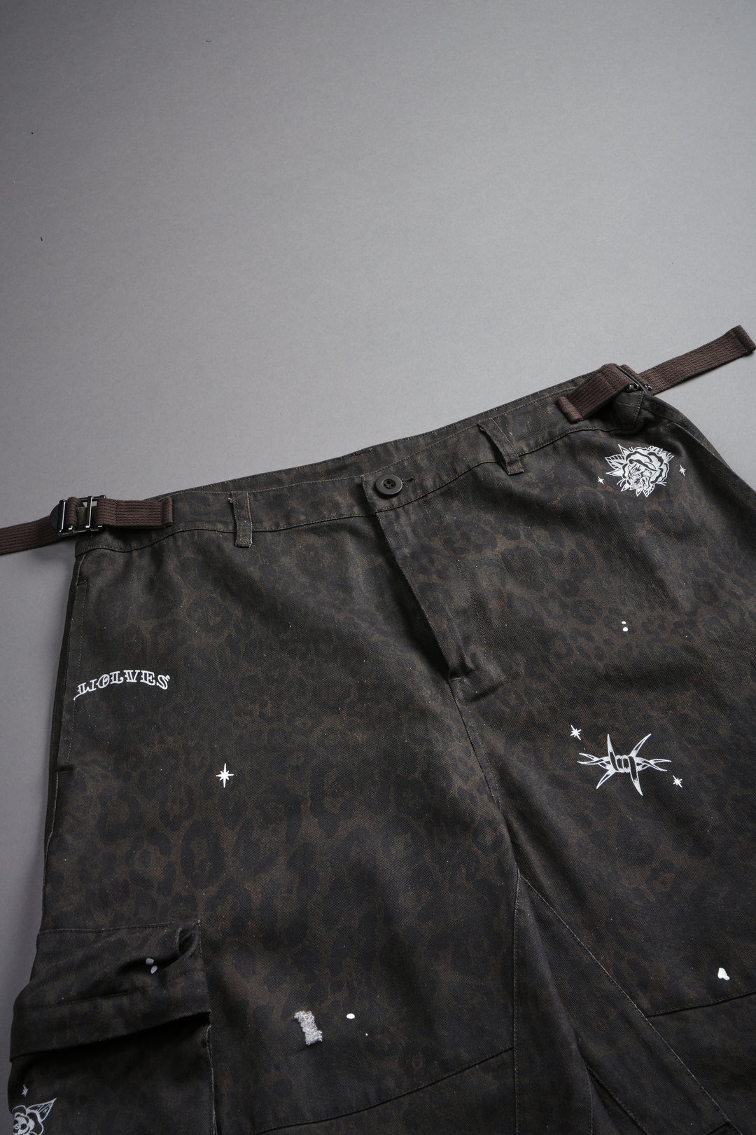 Darc Flash Duke Cargo Shorts in Darc Brown Leopard