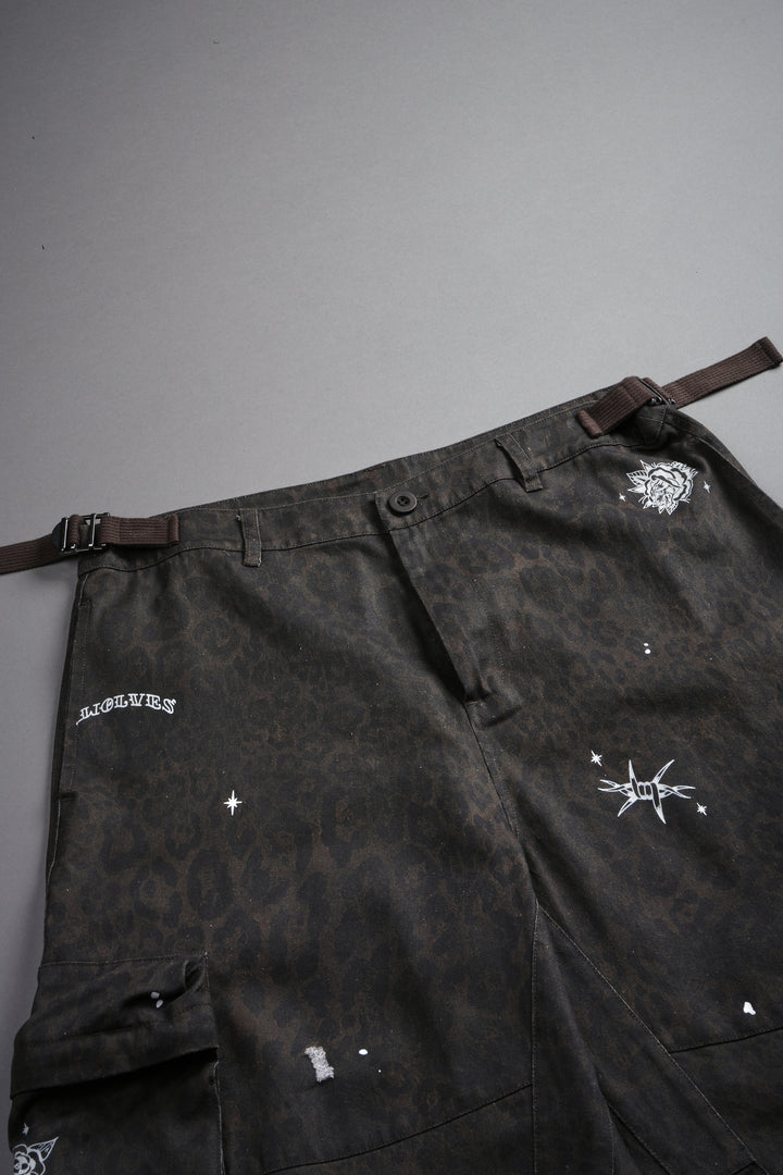 Darc Flash Duke Cargo Shorts in Darc Brown Leopard