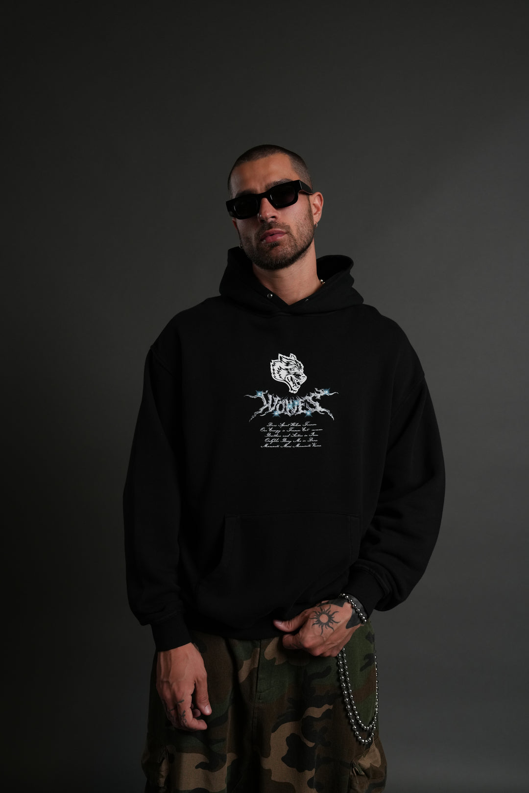 Iron Moth "Pierce" Hoodie in Black