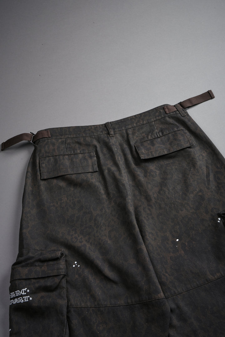 Darc Flash Duke Cargo Shorts in Darc Brown Leopard