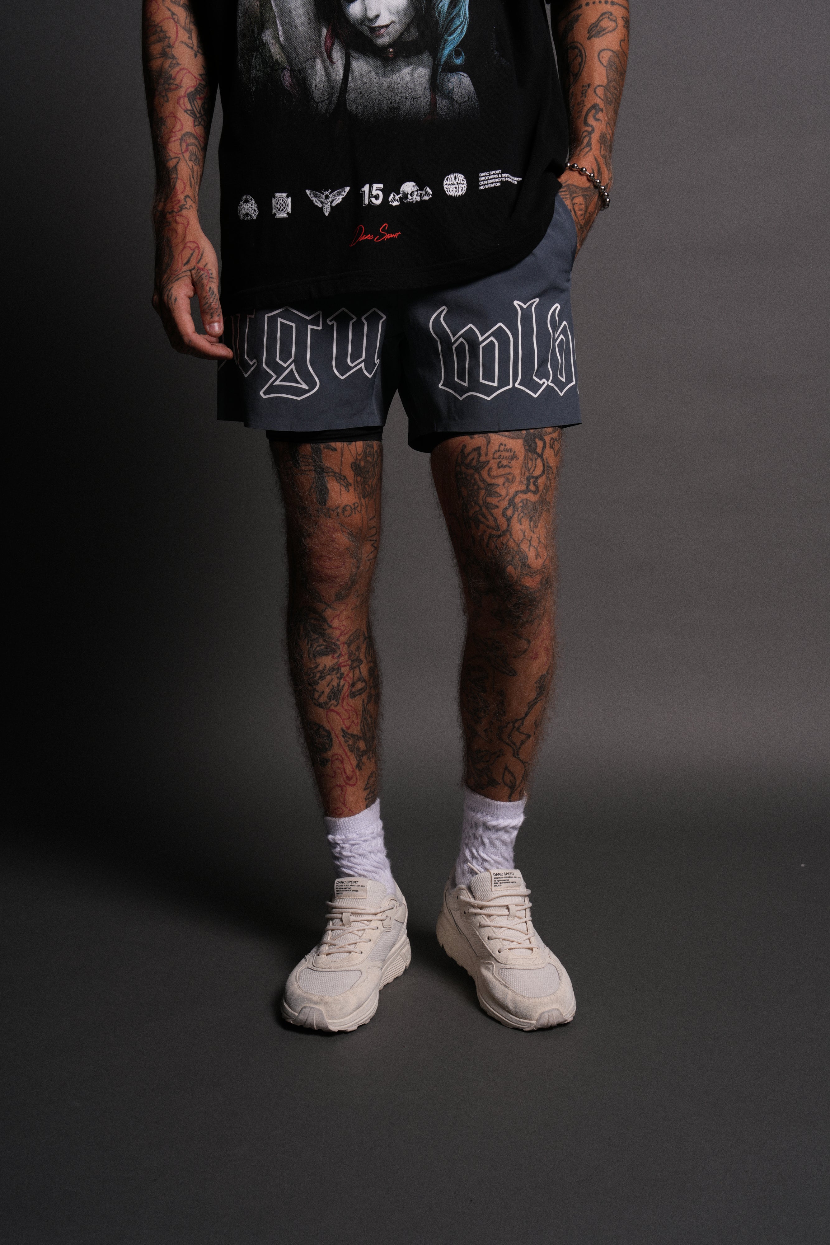 NFGU WLVS Compression Shorts in Darc Blue