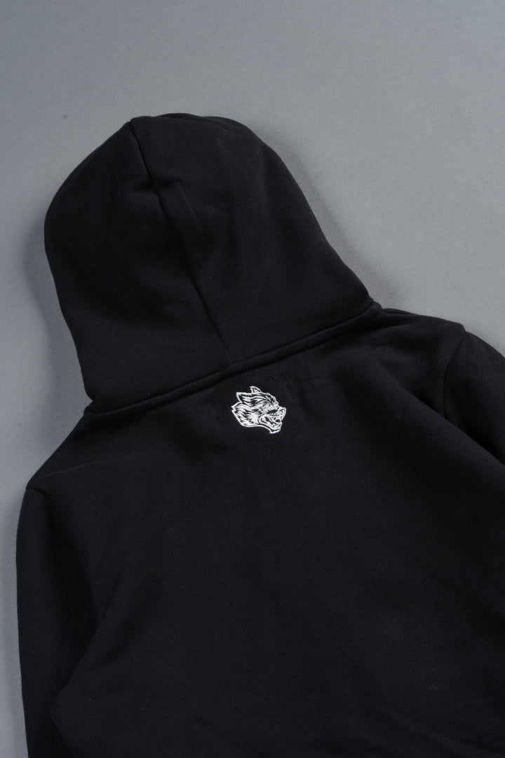 Stud Lobo Iris Zip Up Hoodie In Black