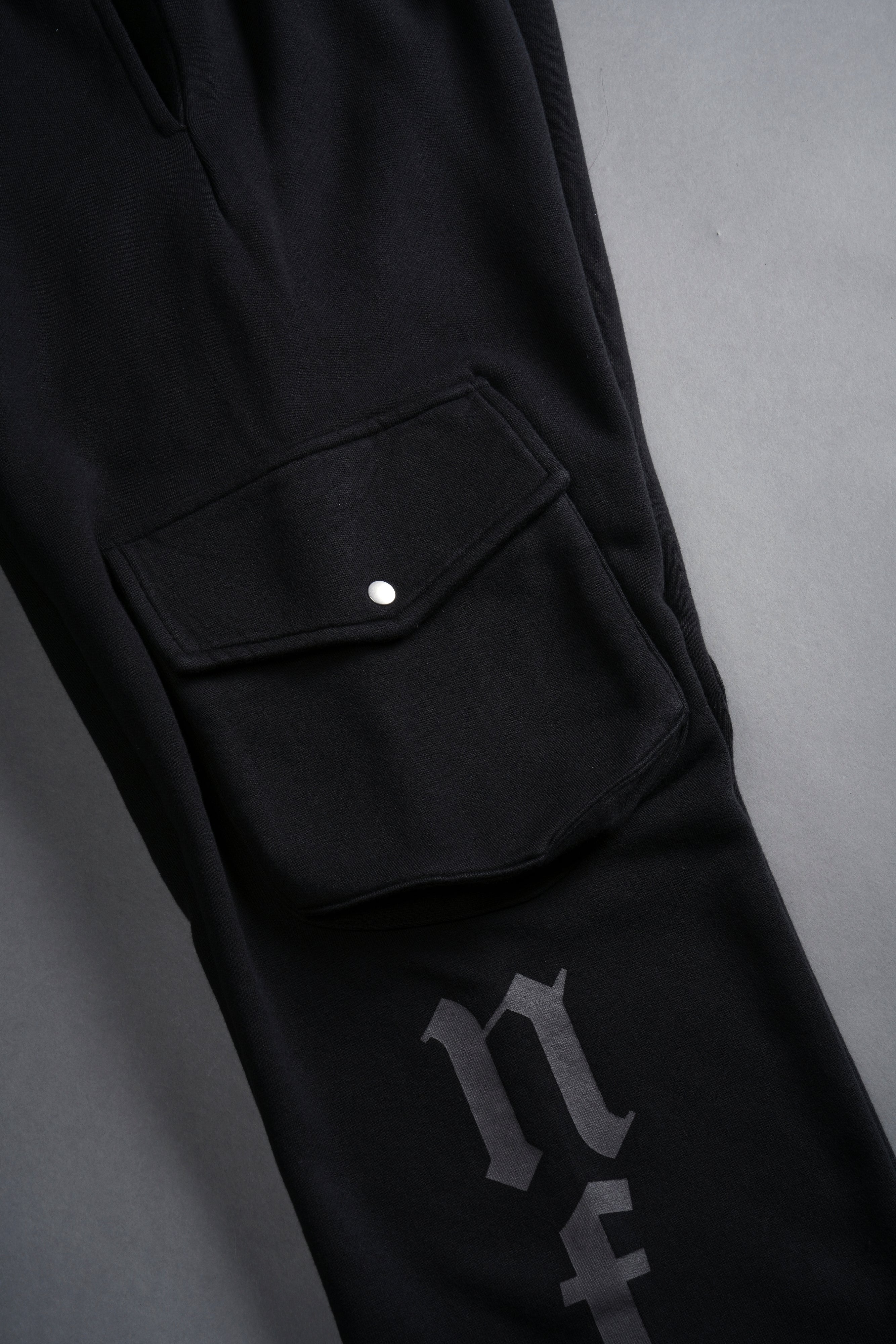 Our Mantra Bigelow Cargo Sweat Pants in Black