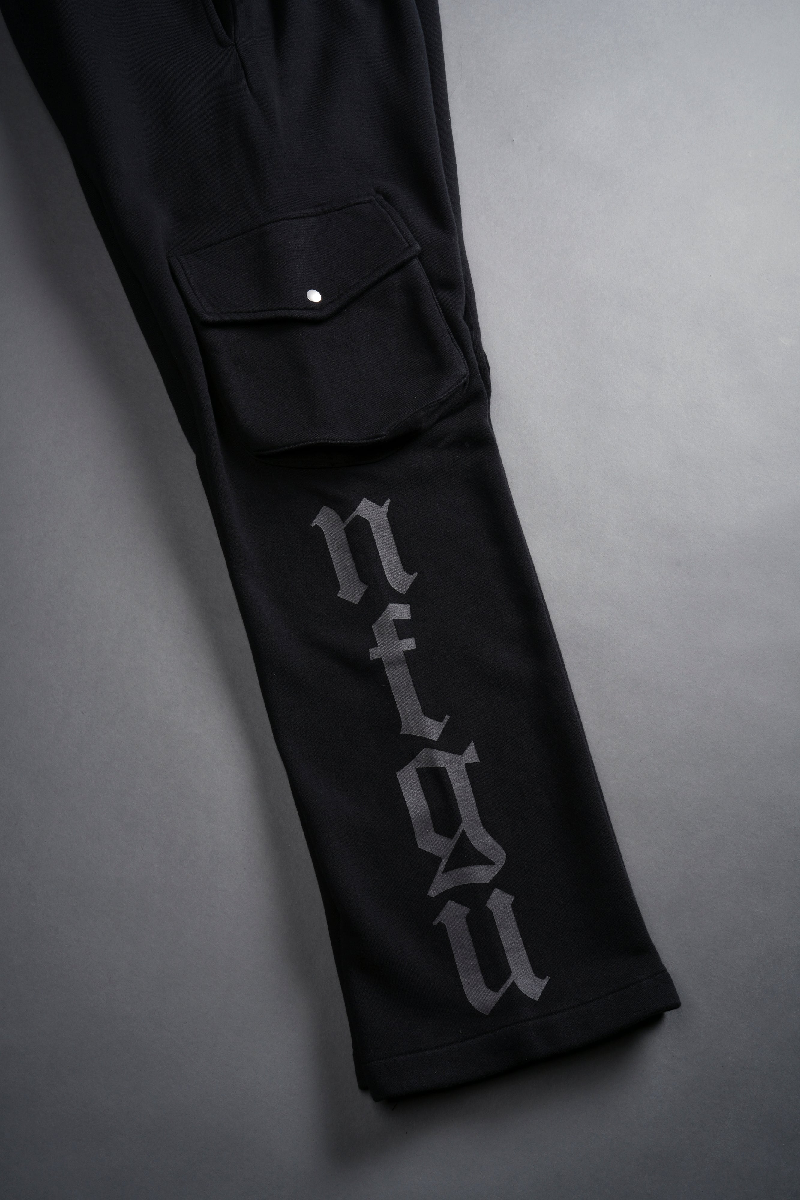 Our Mantra Bigelow Cargo Sweat Pants in Black