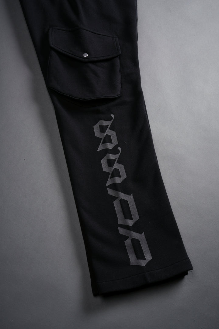 Our Mantra Bigelow Cargo Sweat Pants in Black