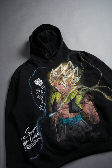 Super Saiyan Gogeta "Side-By-Side" Pierce Hoodie in Black
