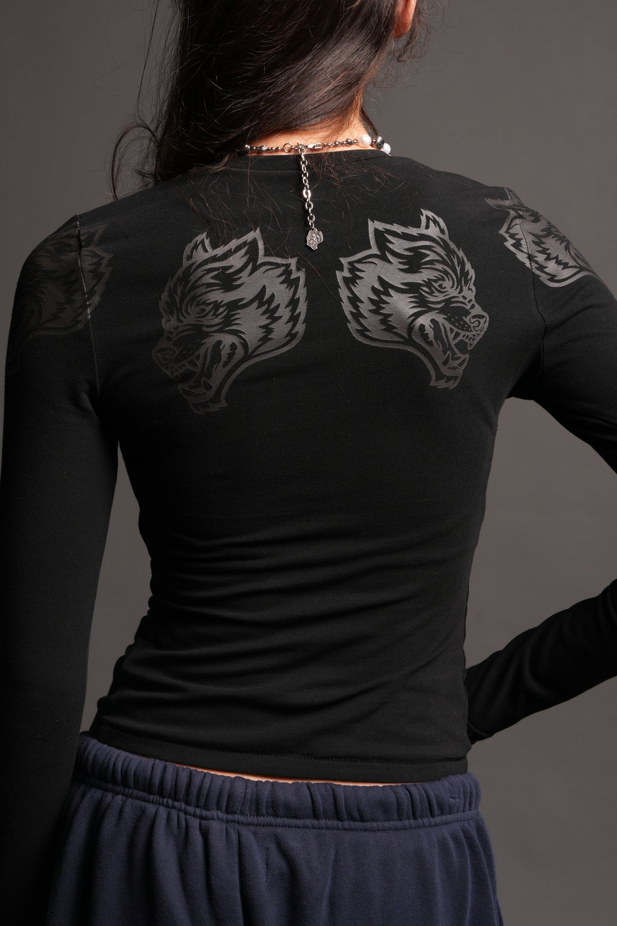 Wolves Forever Eden Ls Tee In Black