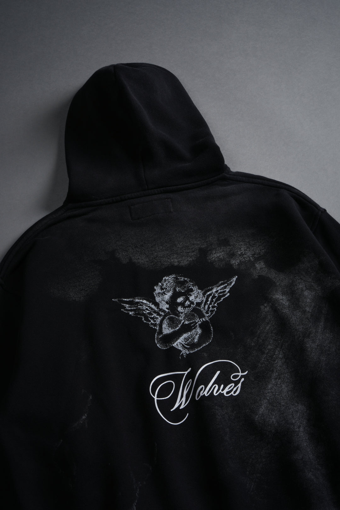 (1 OF 500) Divine Light "Pierce" Hoodie in Black Drift Wash