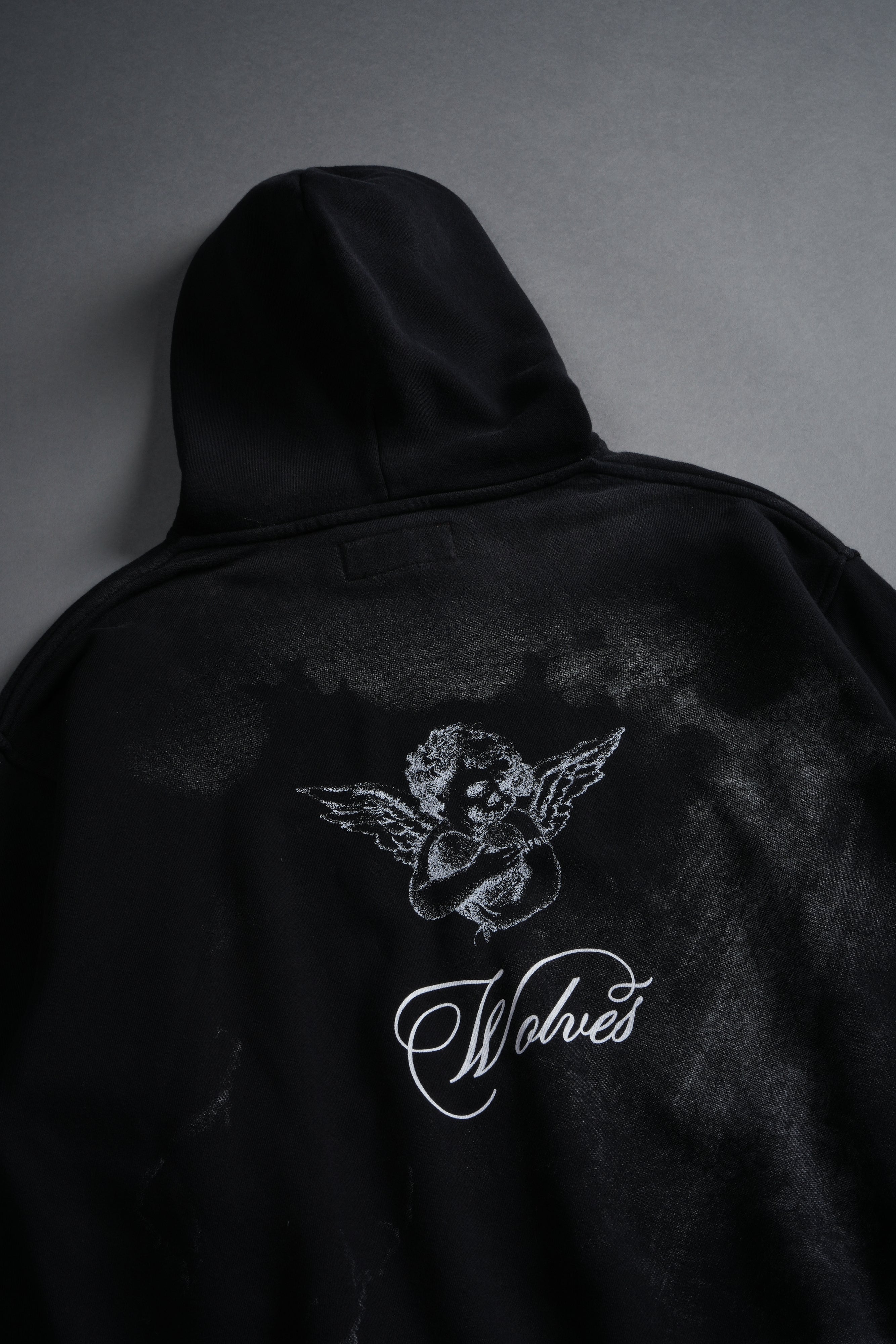 (1 OF 500) Divine Light "Pierce" Hoodie in Black Drift Wash