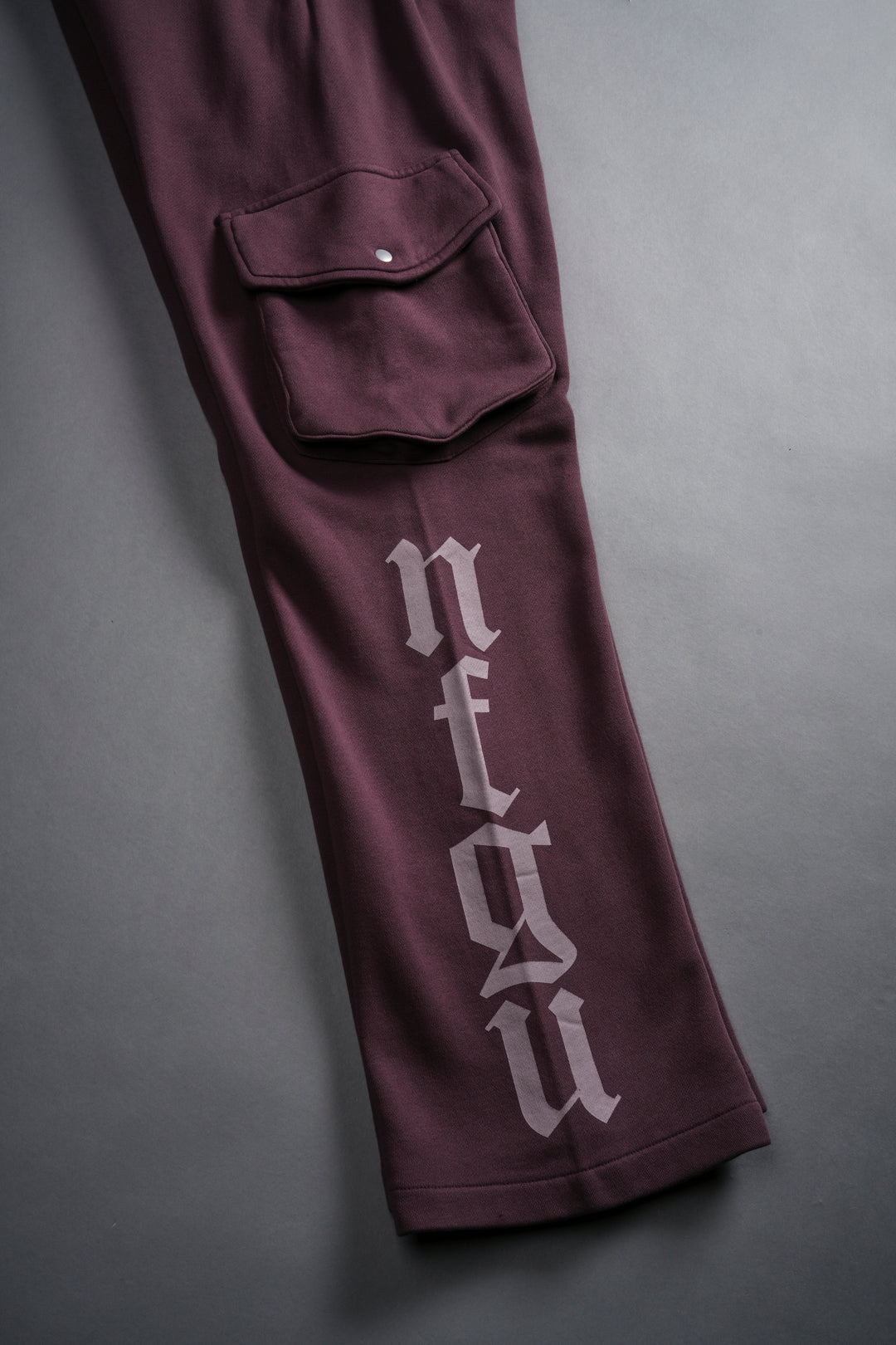 Our Mantra Bigelow Cargo Sweat Pants in Darc Purple