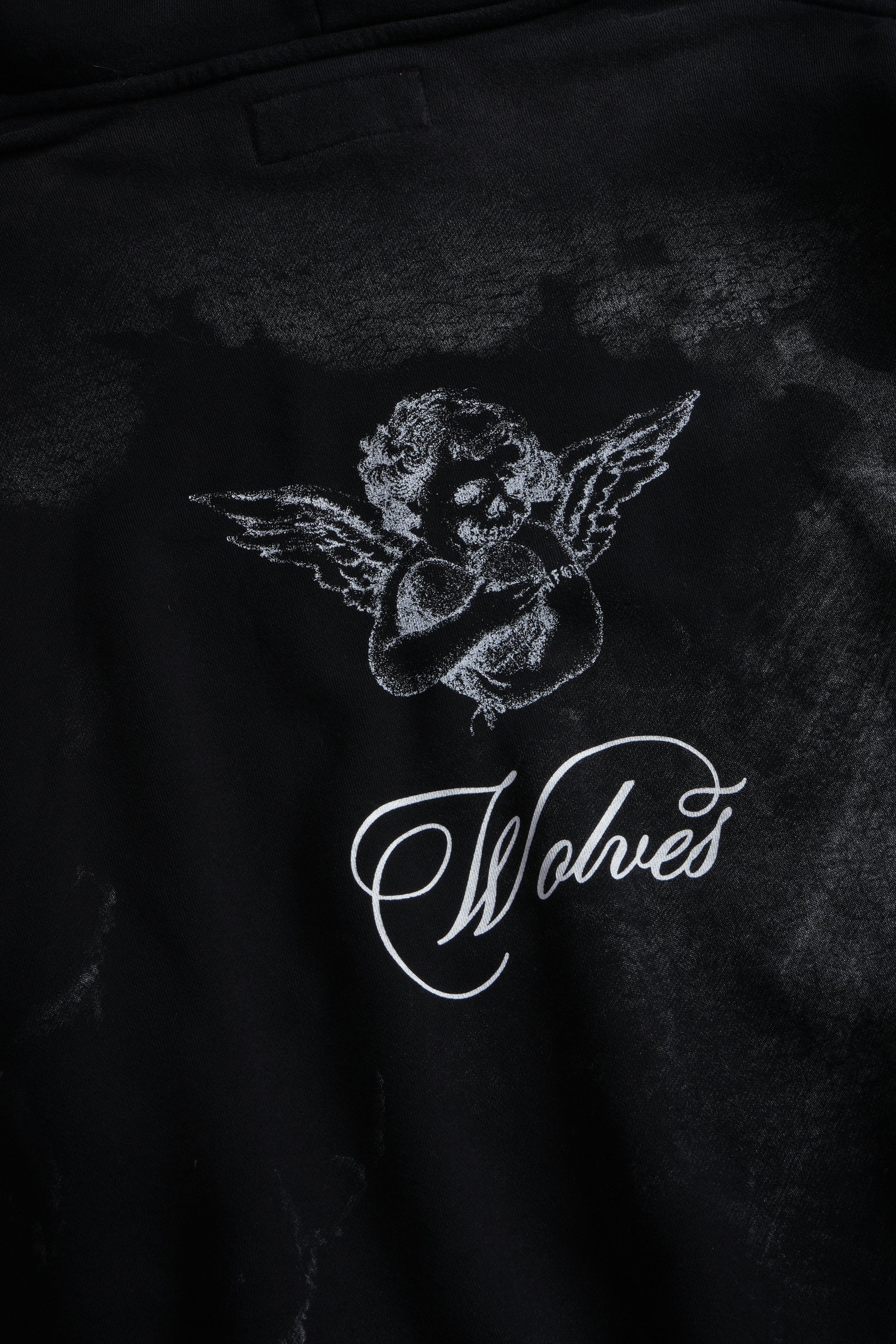 (1 OF 500) Divine Light "Pierce" Hoodie in Black Drift Wash