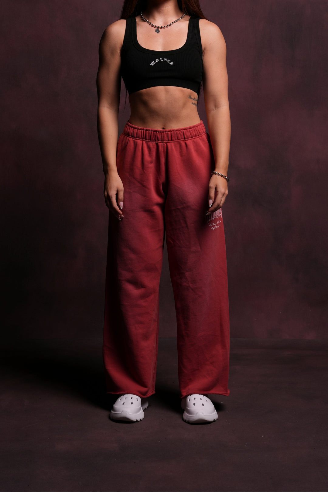 Her Darcness Durst Sweats V2 in Roman Red Tonal Sun Fade