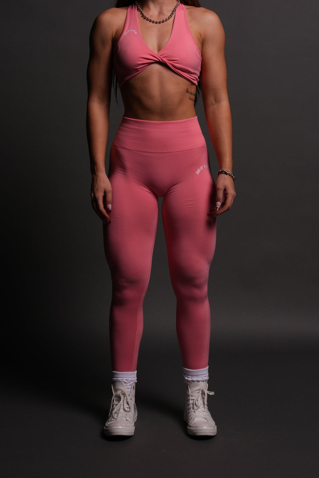 Chopper "Everson Seamless" Huxley Scrunch Leggings in Frosted Rose