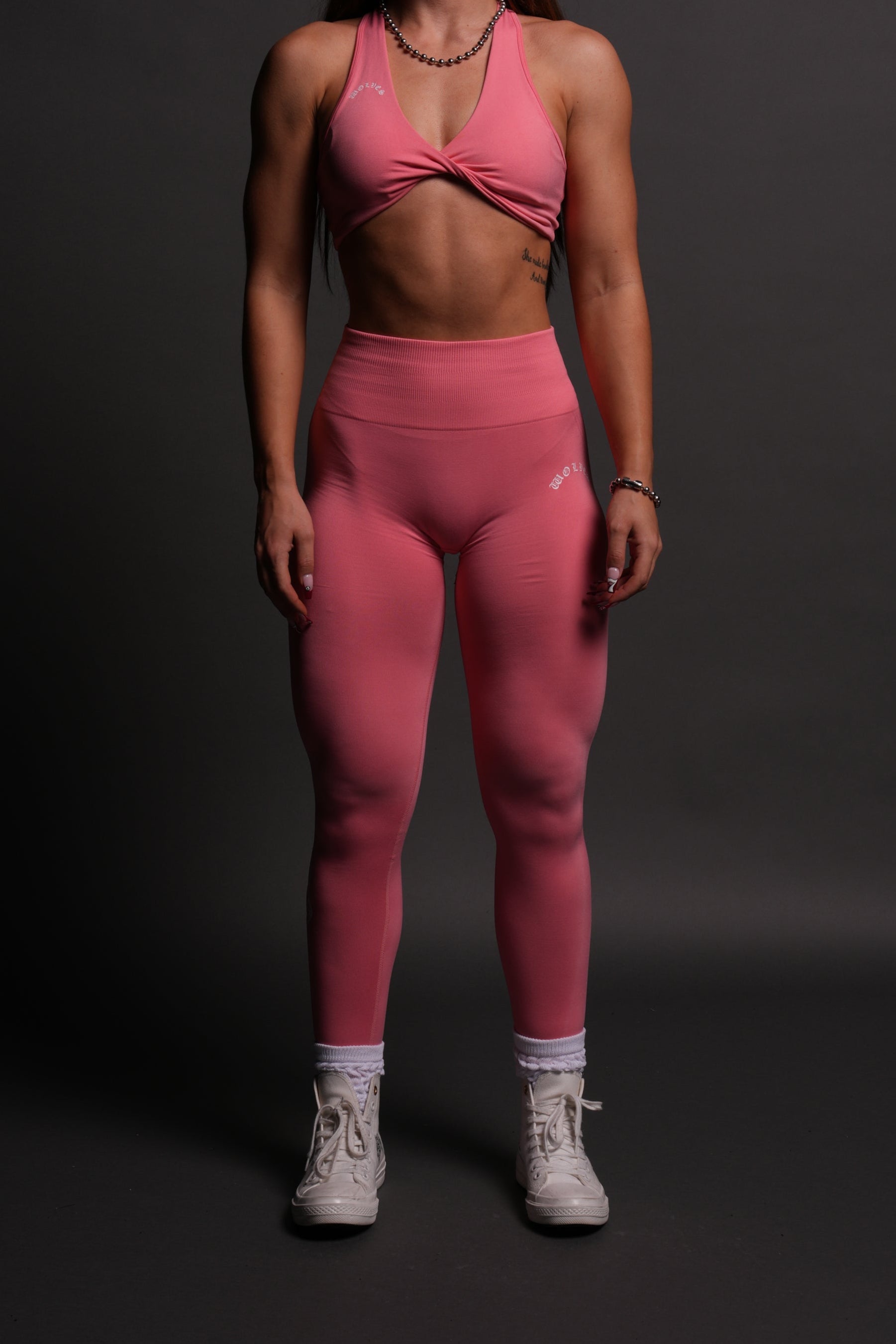 Chopper "Everson Seamless" Huxley Scrunch Leggings in Frosted Rose