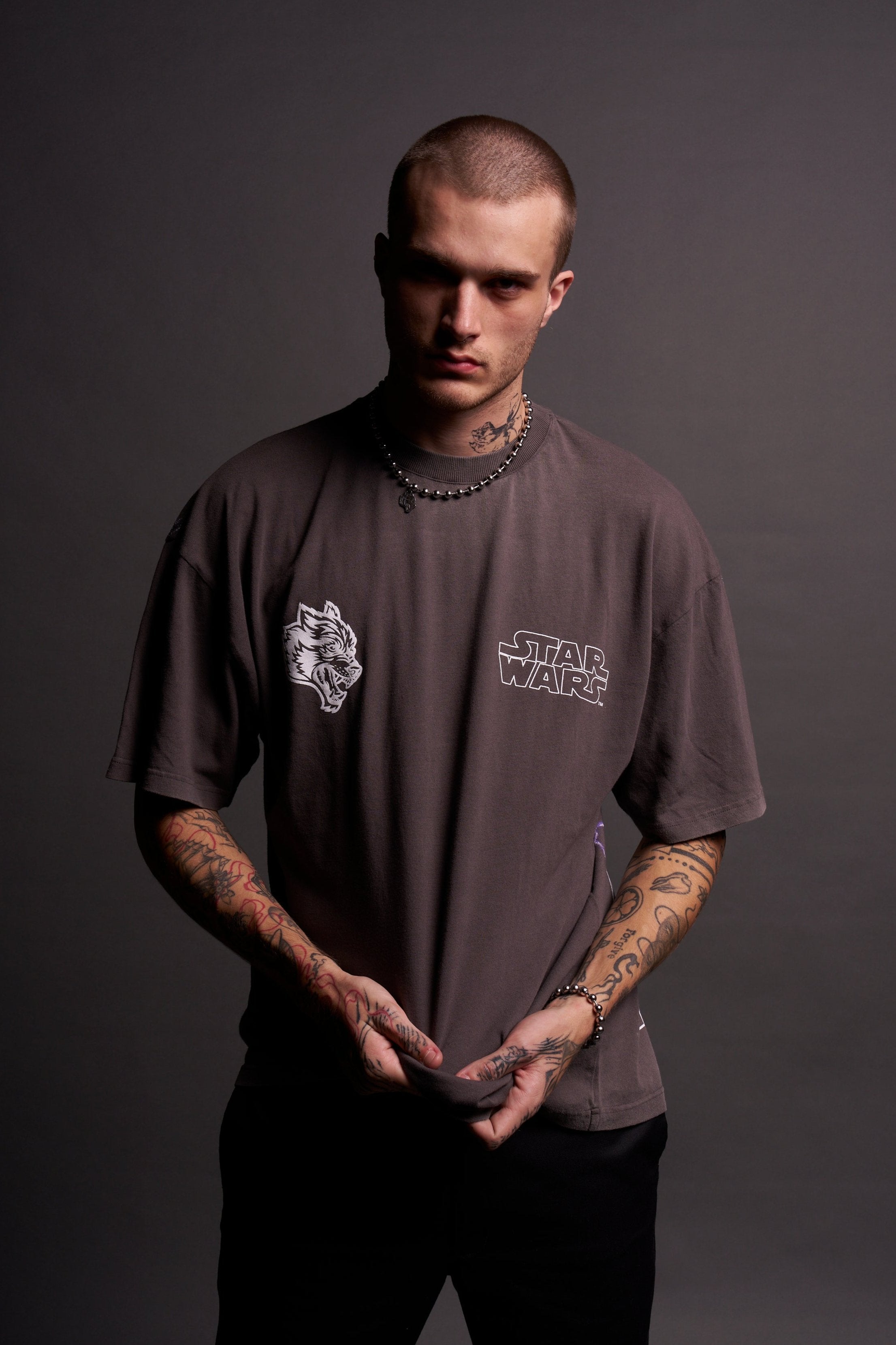 Come To The Dark Side "Premium" Oversized Tee in Wolf Gray