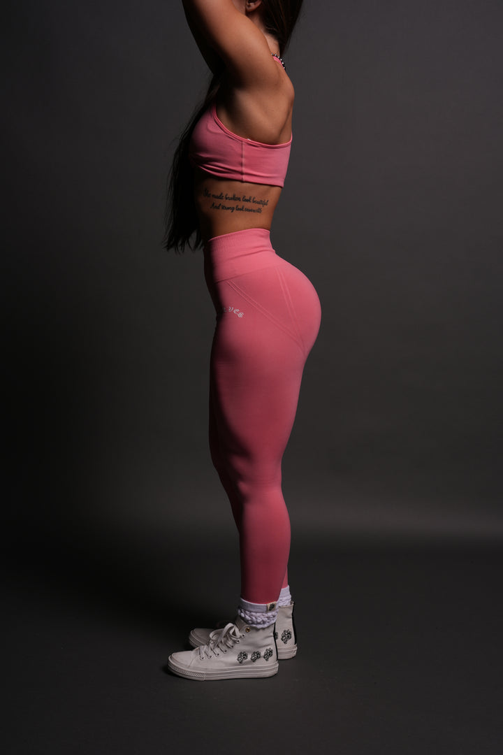 Chopper "Everson Seamless" Huxley Scrunch Leggings in Frosted Rose
