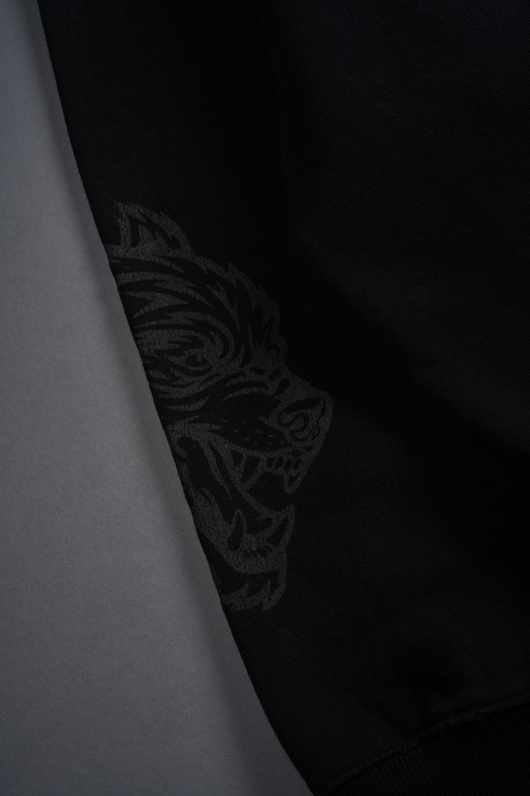 Shielded Heart Destroyed Grunge "Gage Box Cut" Hoodie in Black Drift Wash