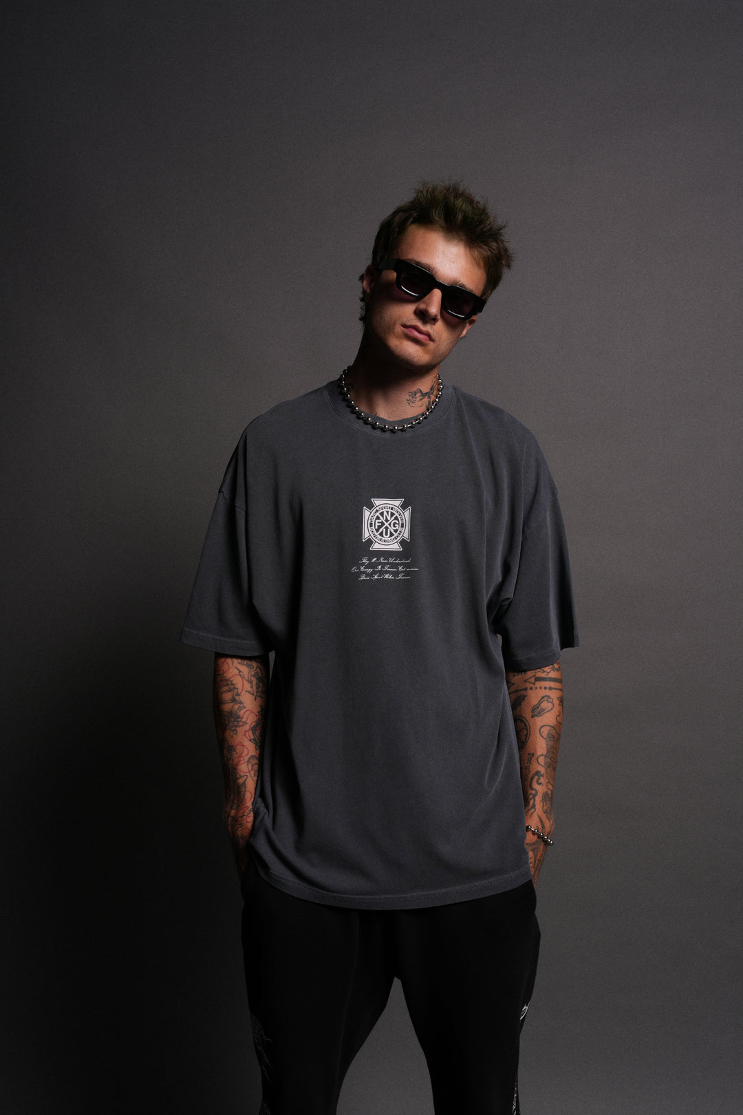 Her Energy "Premium" Oversized Tee in Darc Blue