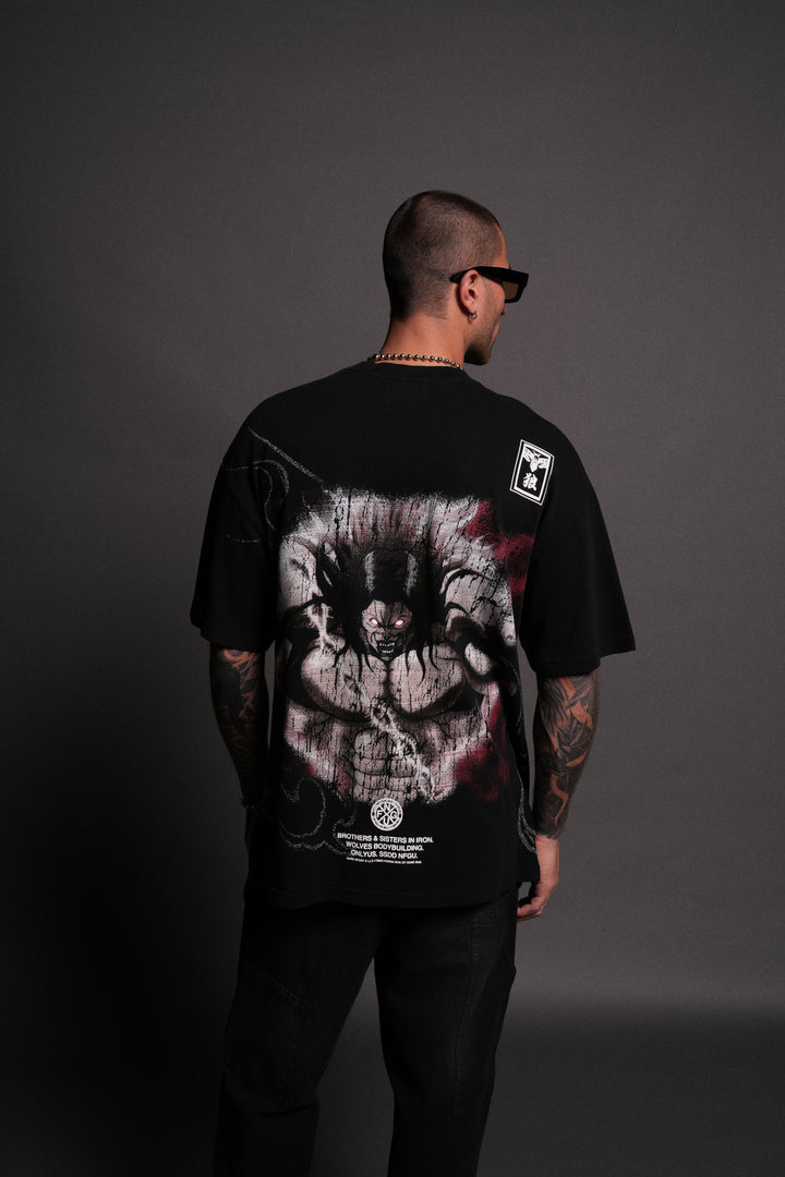 Apex Predator "Side By Side" Series Premium Oversized Tee in Black