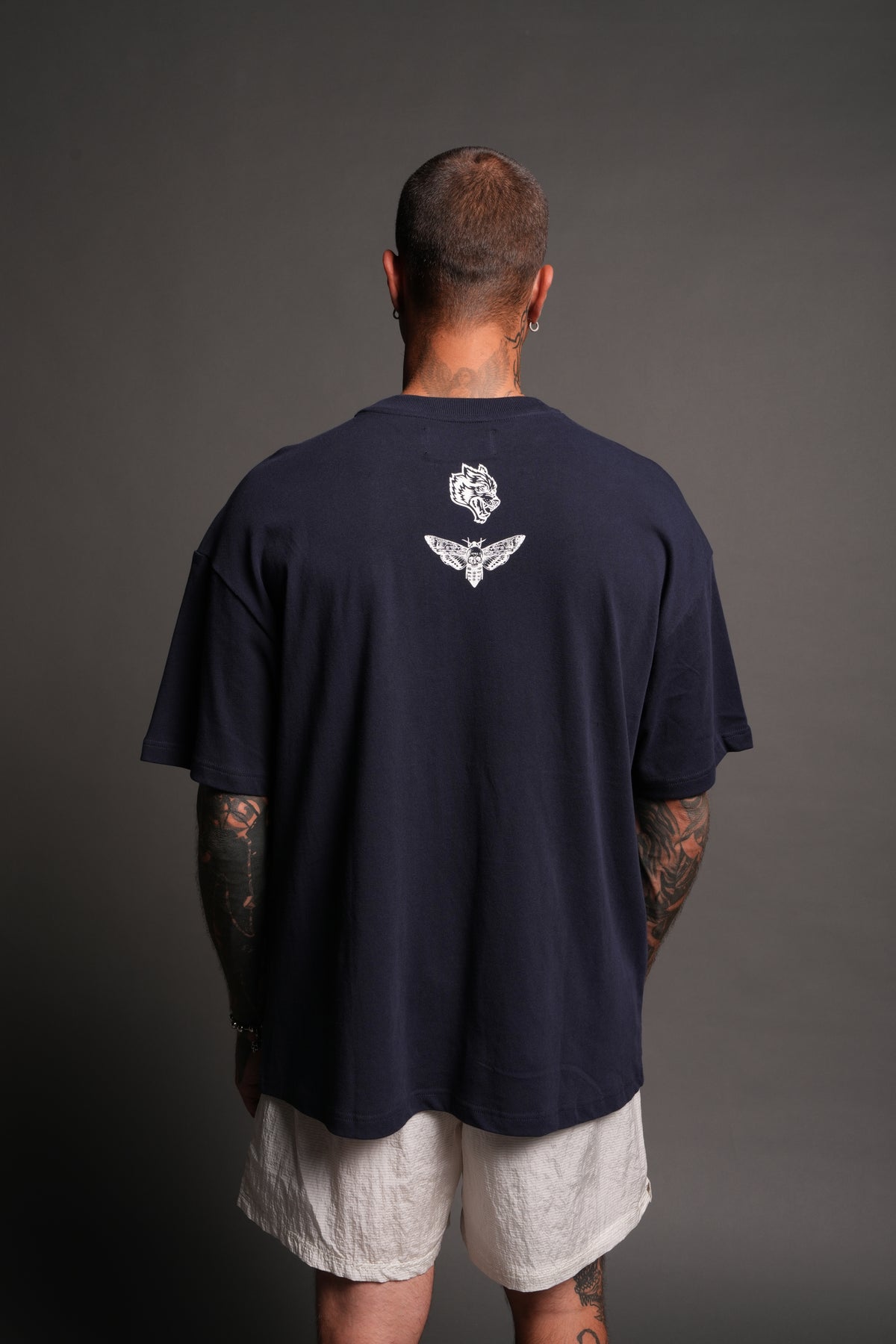 Reaper'S Calling Premium Oversized Tee In Navy