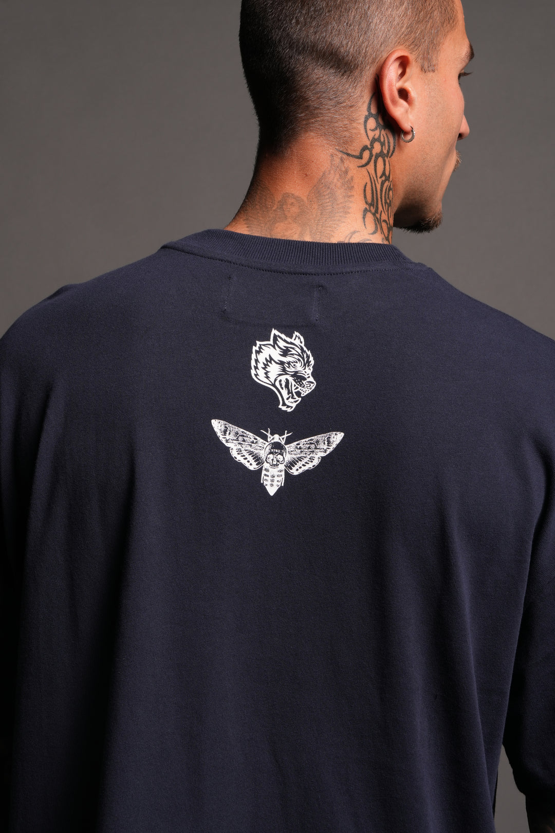 Reaper'S Calling Premium Oversized Tee In Navy