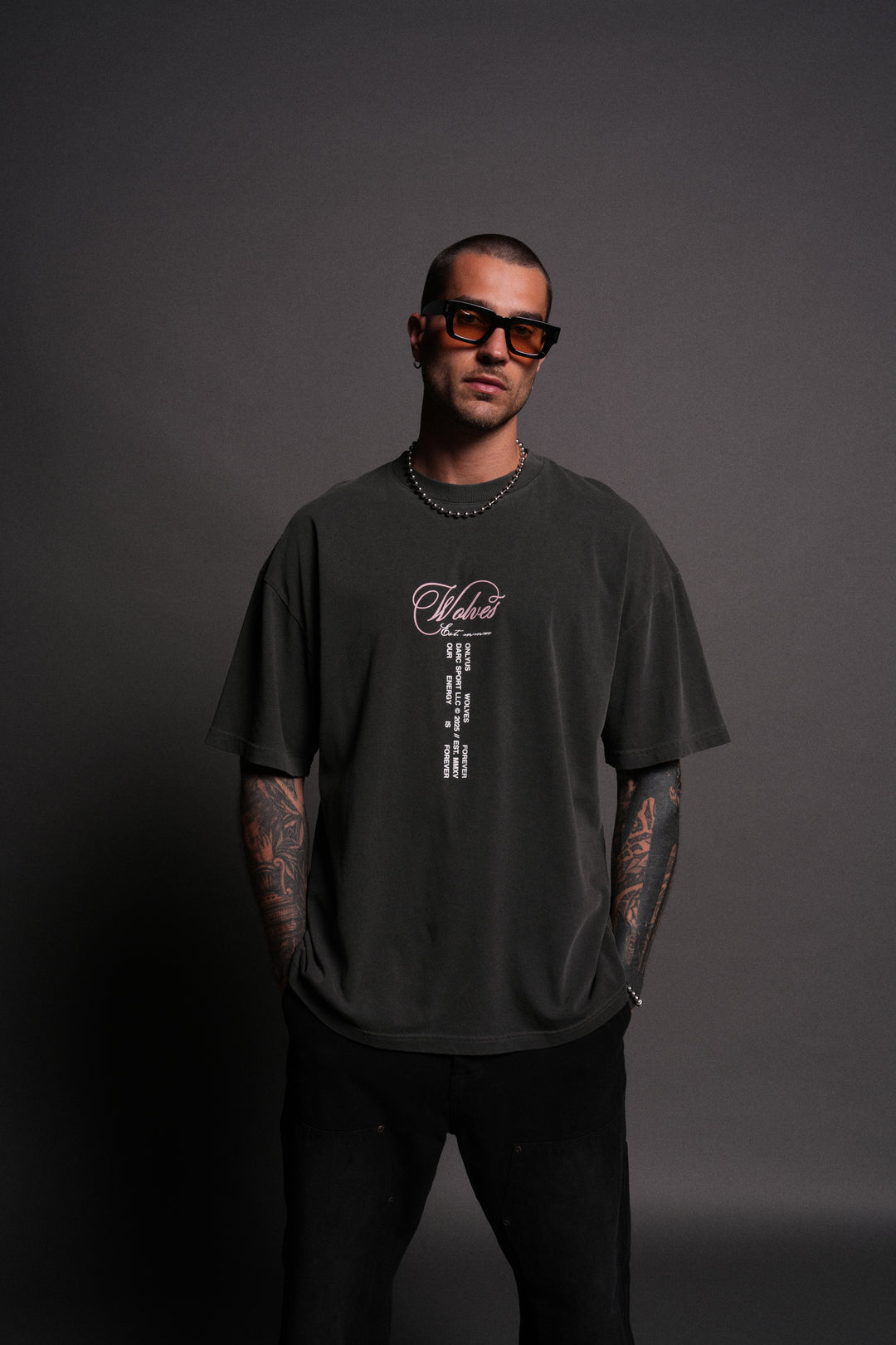 (1 Of 500) Wrath of Ogre "Premium" Oversized Tee in Wolf Gray