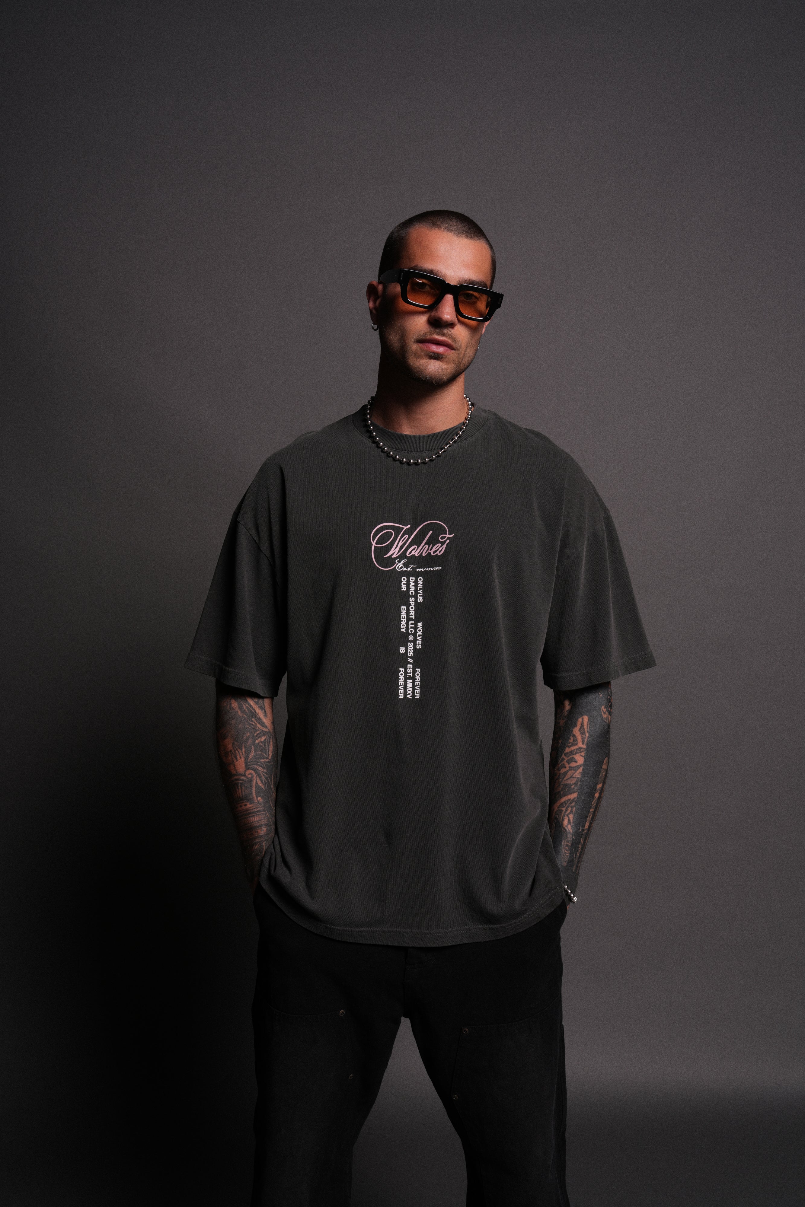 (1 Of 500) Wrath of Ogre "Premium" Oversized Tee in Wolf Gray