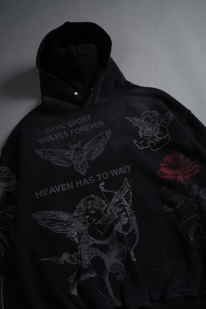 Sacred Flash "Pierce" Hoodie in Black Drift Wash