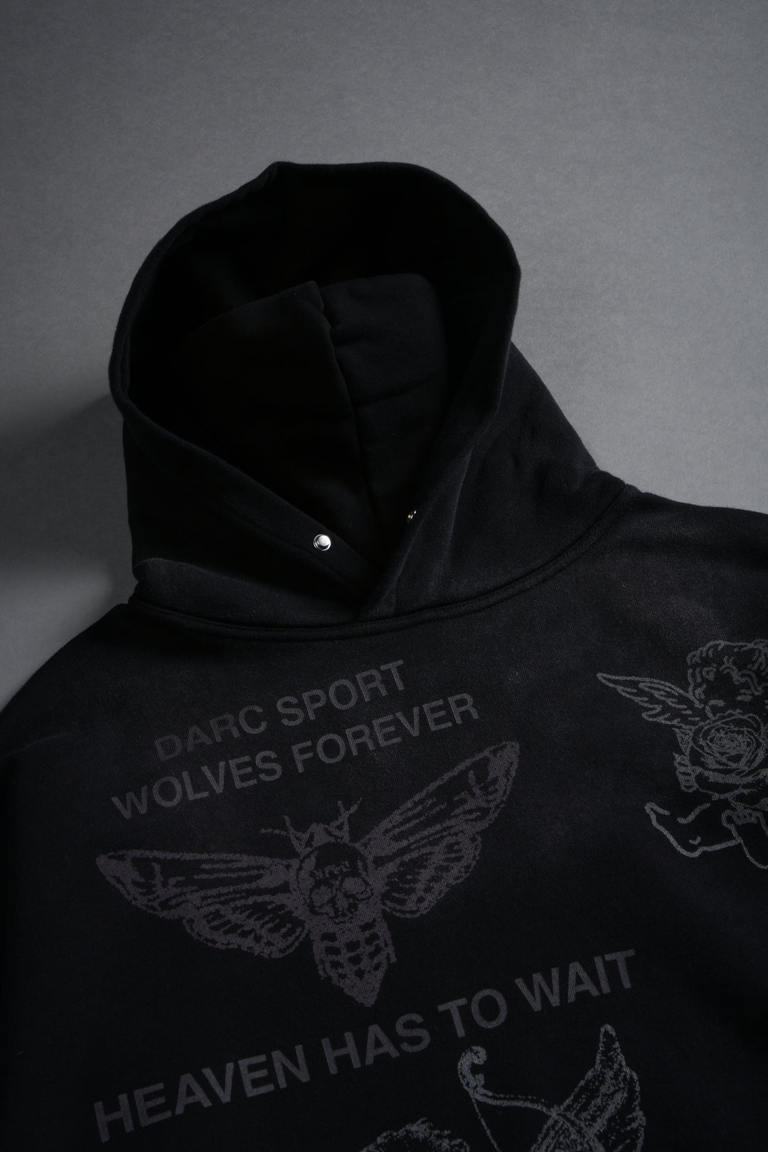 Sacred Flash "Pierce" Hoodie in Black Drift Wash