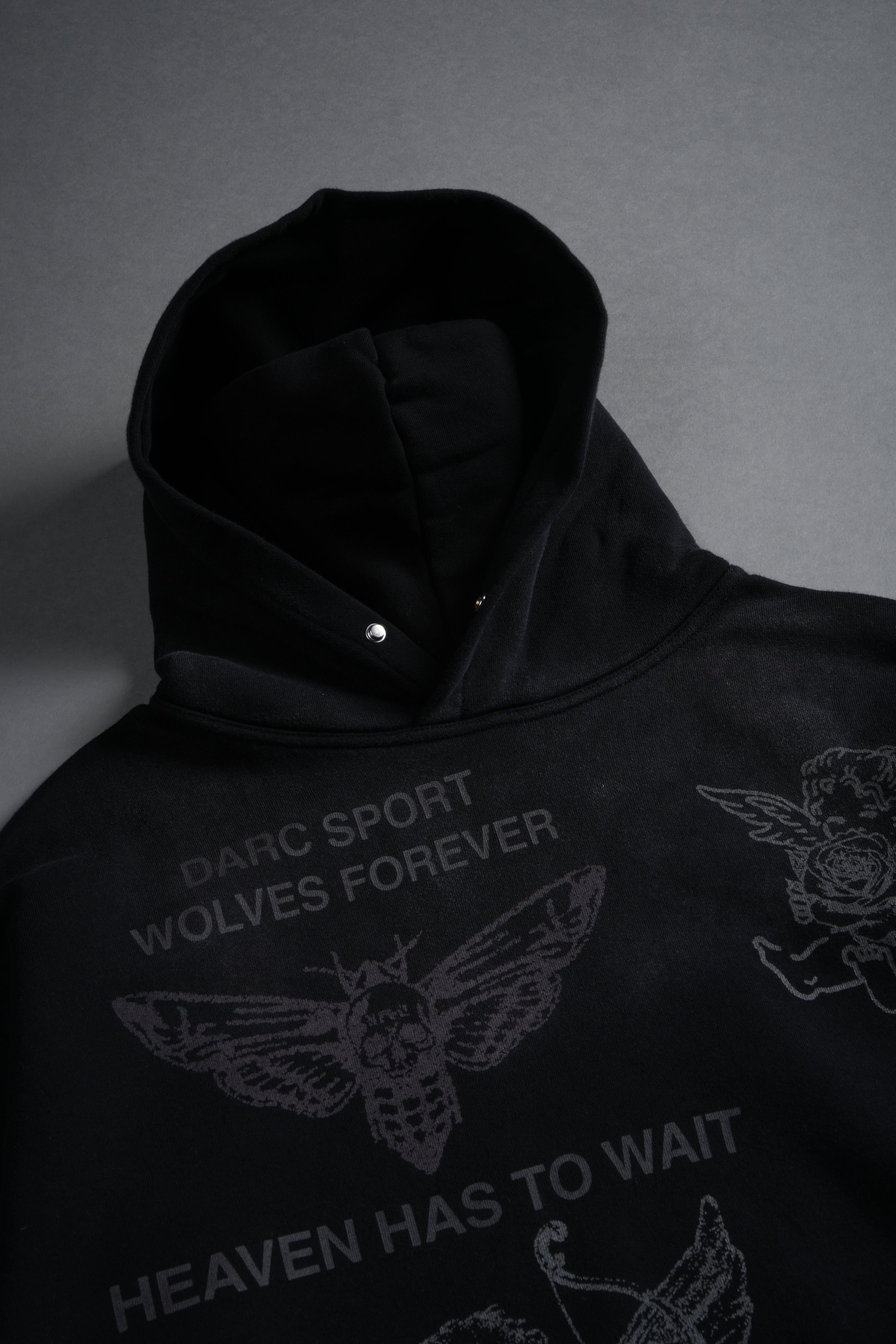 Sacred Flash "Pierce" Hoodie in Black Drift Wash