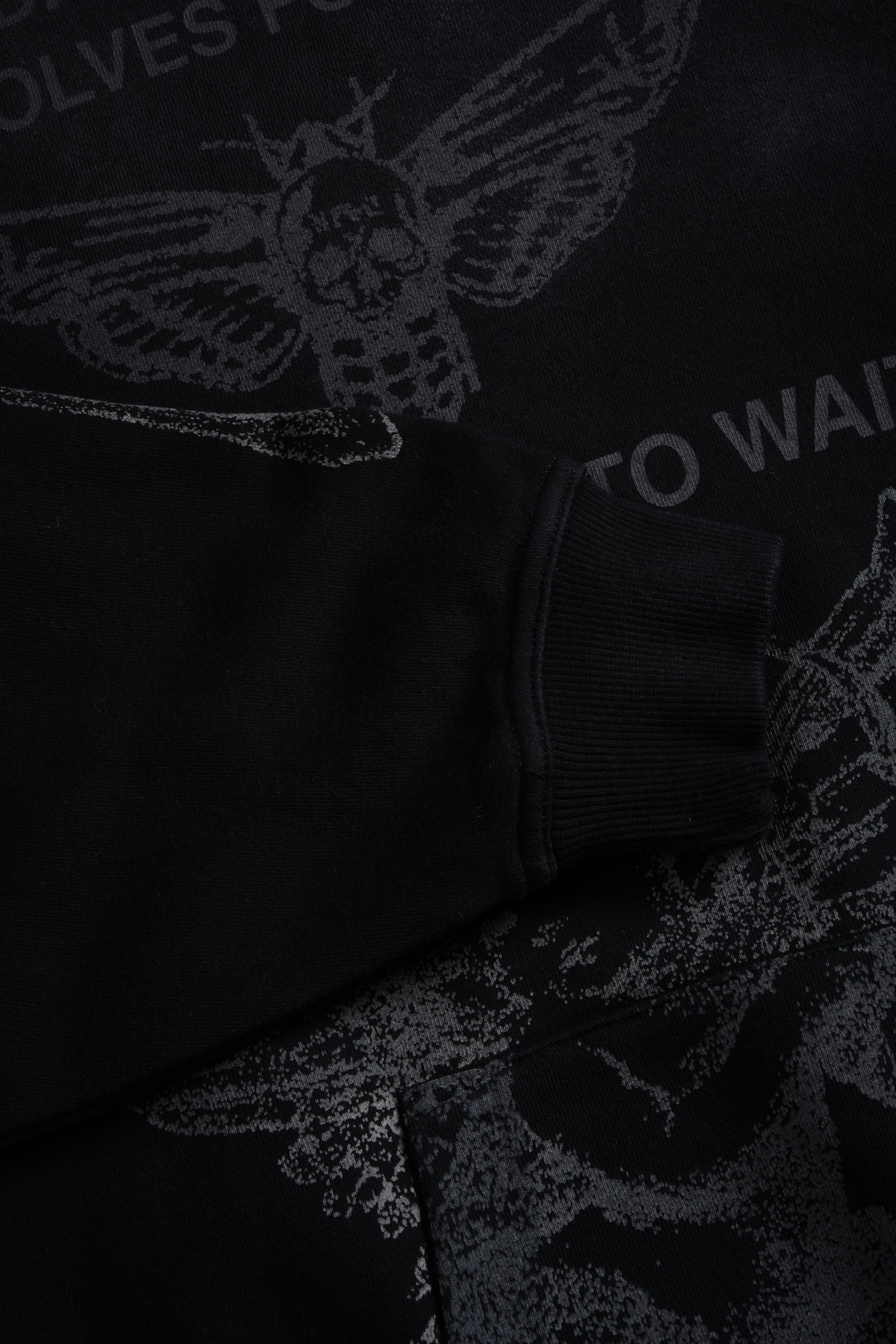 Sacred Flash "Pierce" Hoodie in Black Drift Wash