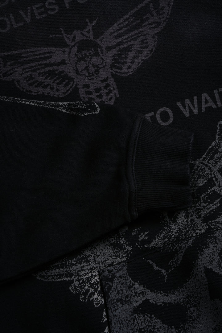 Sacred Flash "Pierce" Hoodie in Black Drift Wash