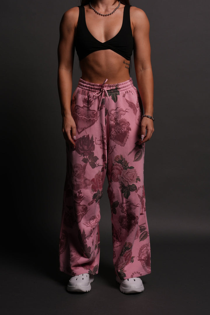 Chopper Wolf Mia Sweat Pants in De la Rosa