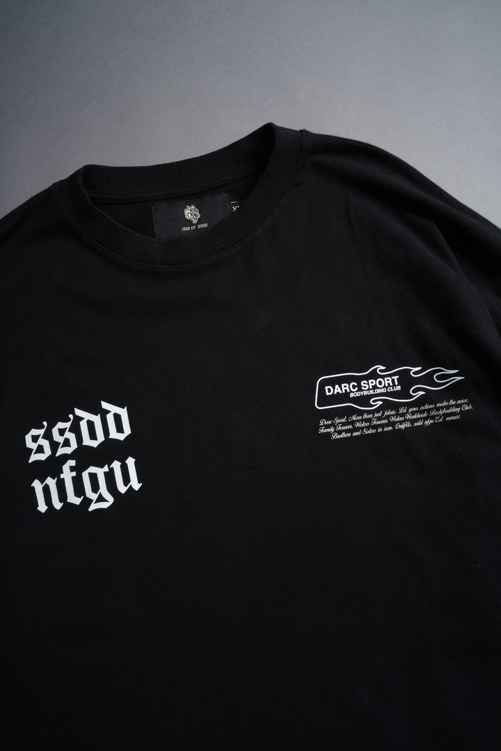 Three Wolves "Premium" Oversized Tee in Black