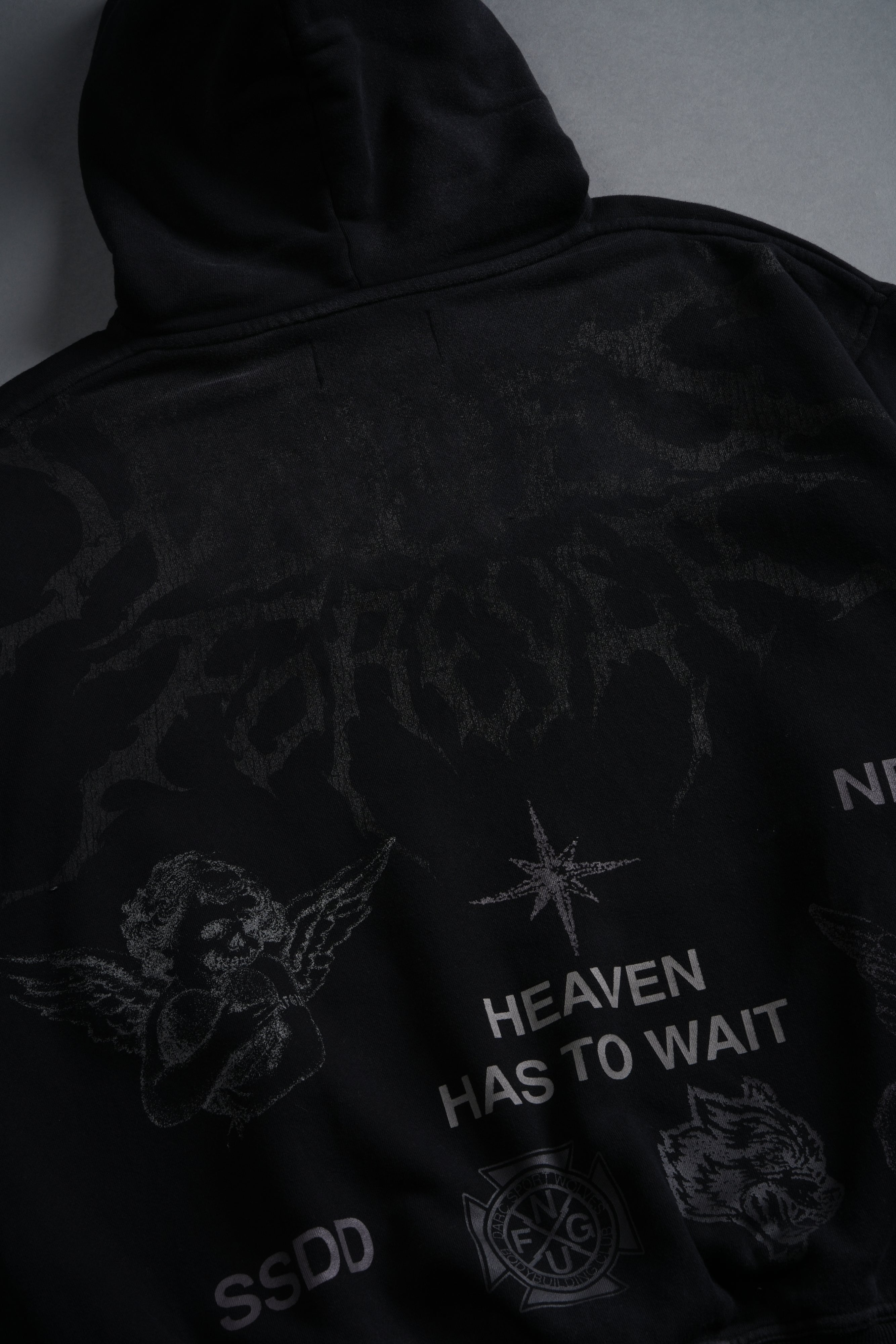 Sacred Flash "Pierce" Hoodie in Black Drift Wash