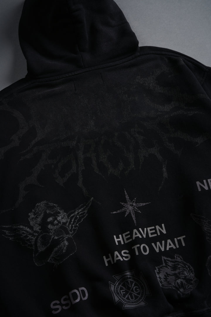 Sacred Flash "Pierce" Hoodie in Black Drift Wash