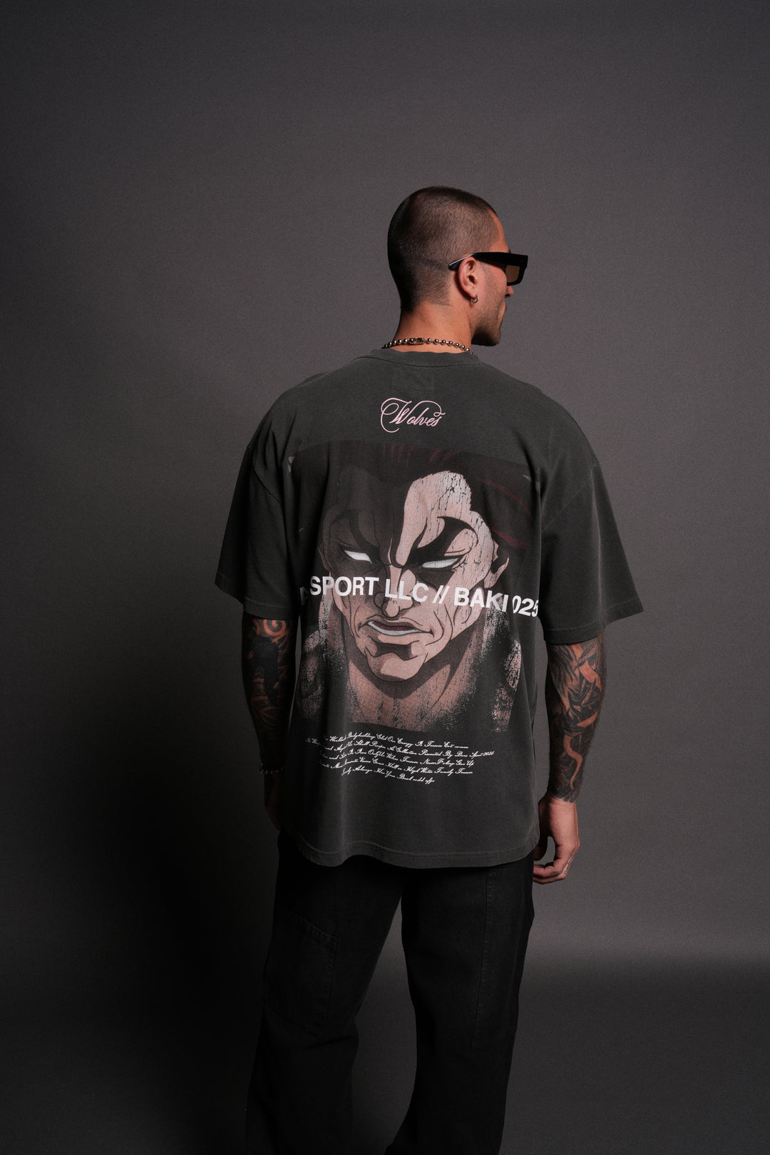 (1 Of 500) Wrath of Ogre "Premium" Oversized Tee in Wolf Gray