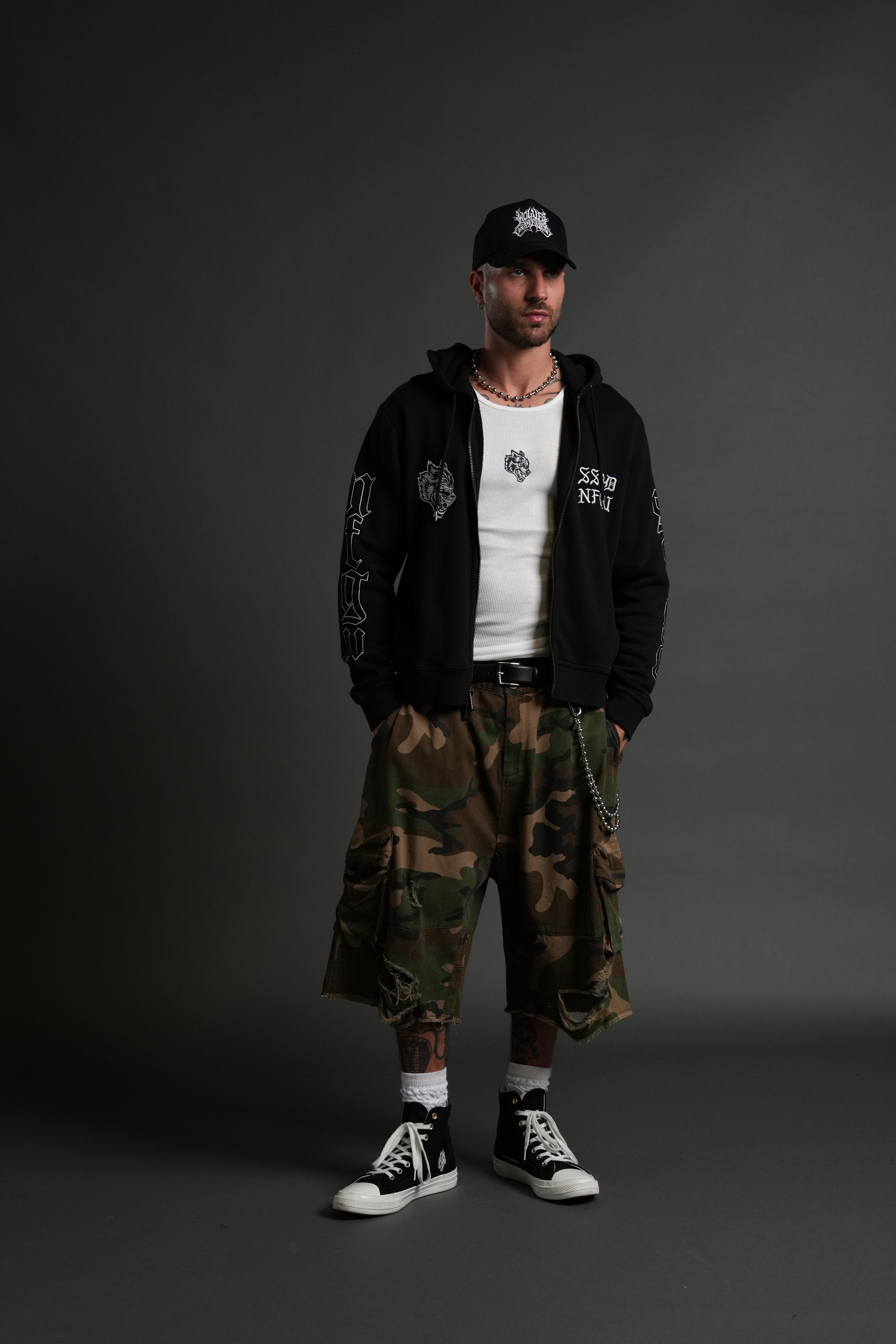 SSDDNFGU Donnie "Zip Up" Hoodie in Black