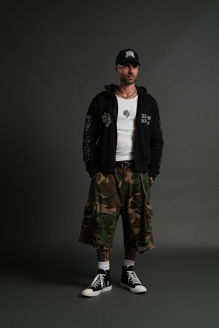SSDDNFGU Donnie "Zip Up" Hoodie in Black