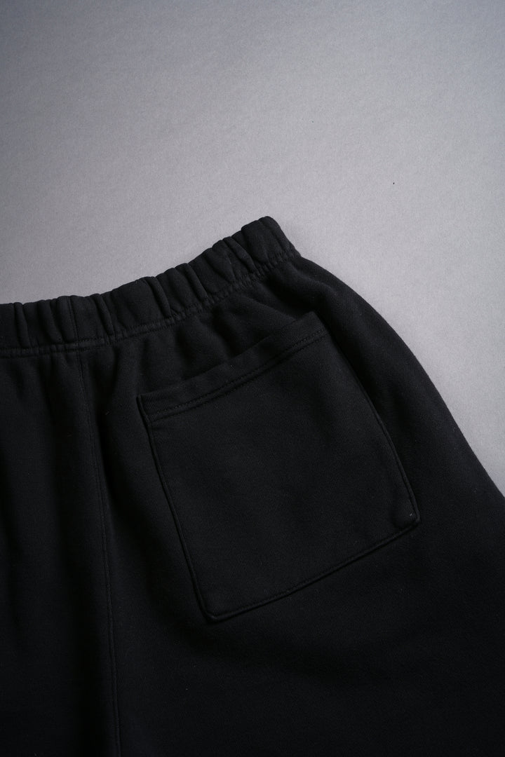 Symbiosis Post Lounge Sweat Shorts in Black