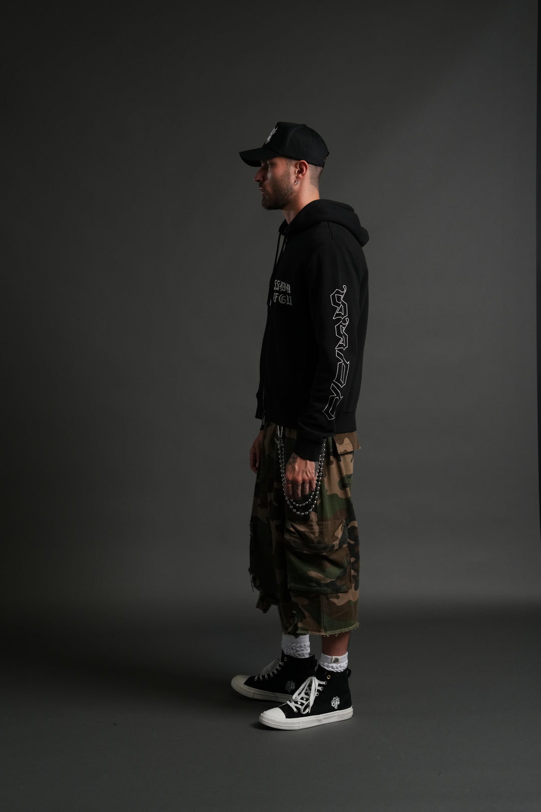 SSDDNFGU Donnie "Zip Up" Hoodie in Black