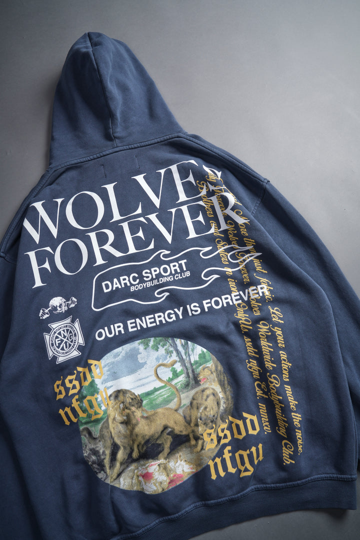 Three Wolves "Pierce" Hoodie in Darc Blue