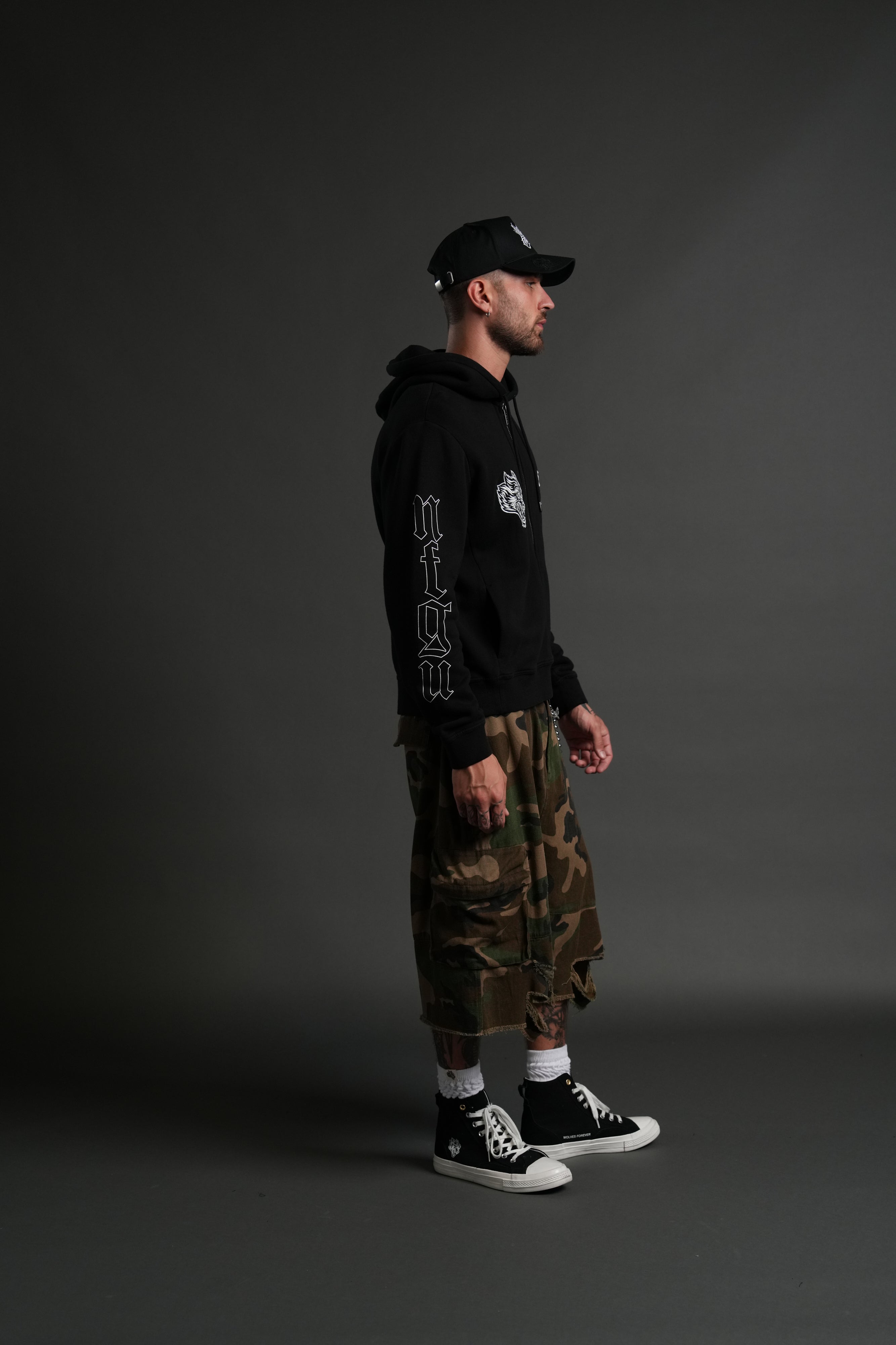 SSDDNFGU Donnie "Zip Up" Hoodie in Black